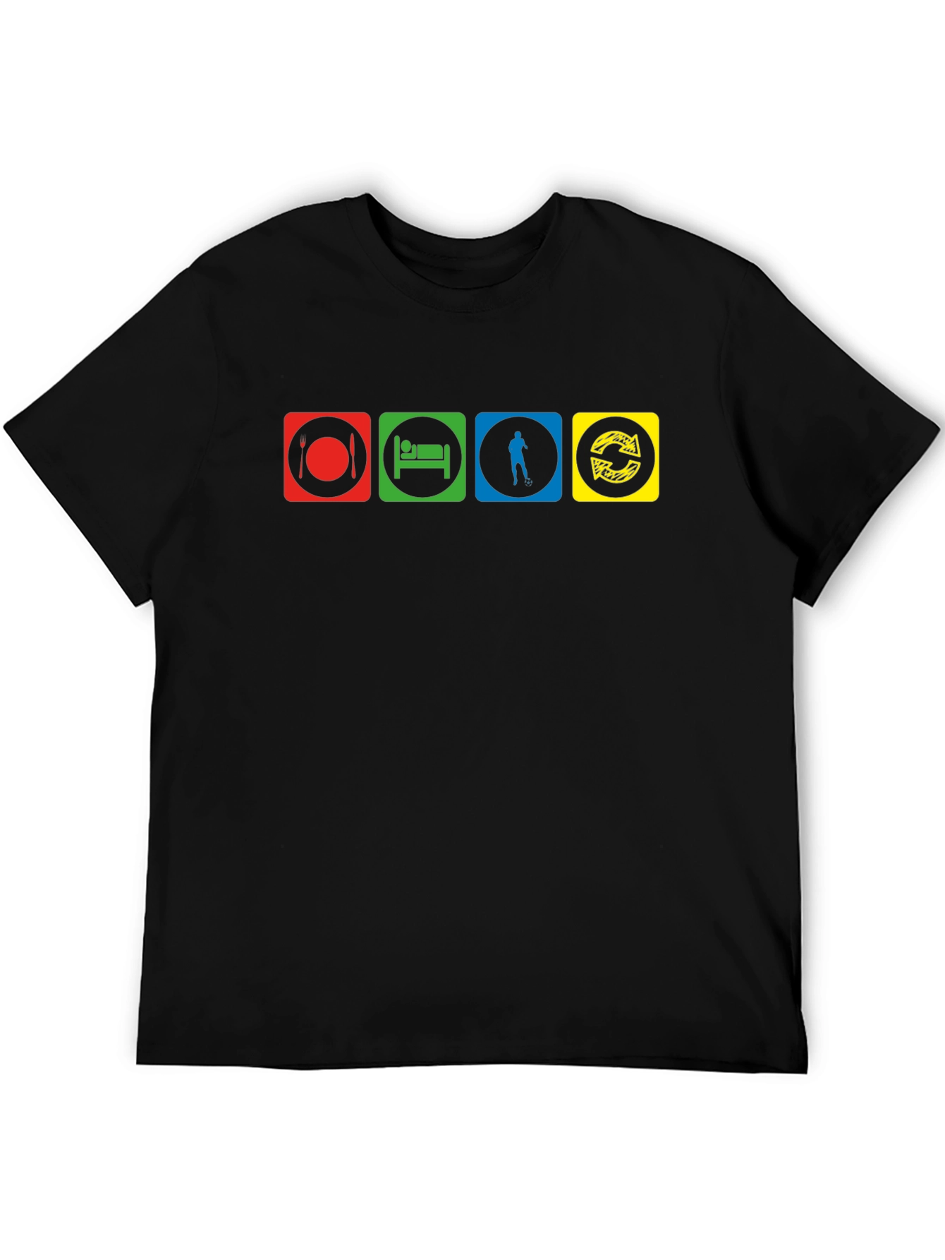 Eat Sleep Disc Golf Repeat T-Shirt - Black