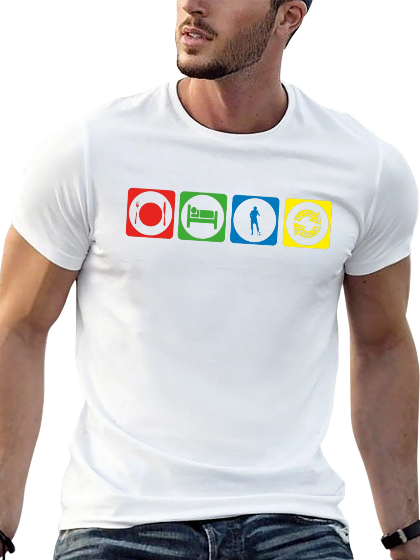 Eat Sleep Disc Golf Repeat T-Shirt - Black
