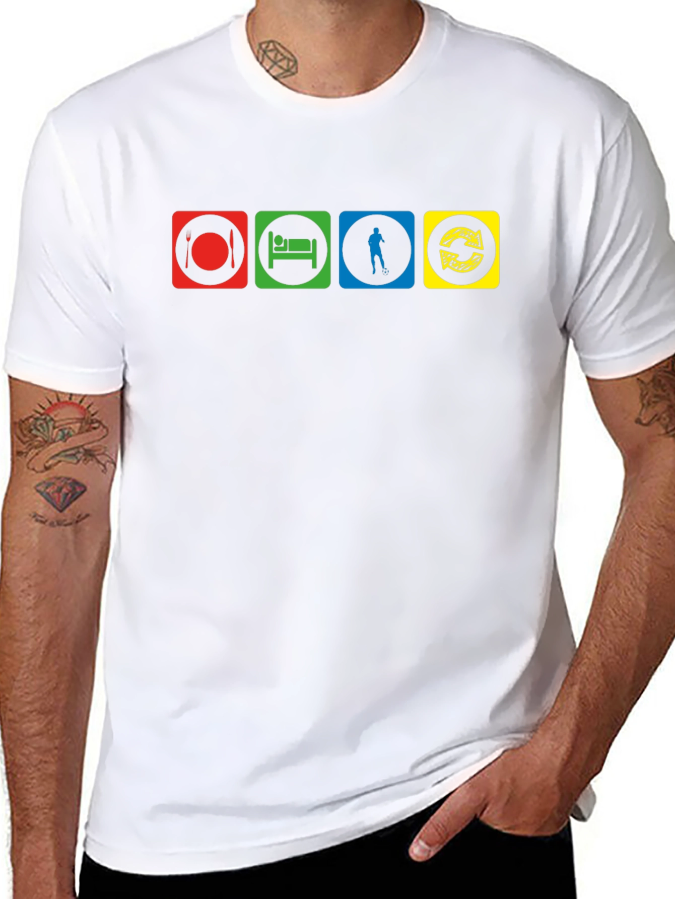 Eat Sleep Disc Golf Repeat T-Shirt - Black