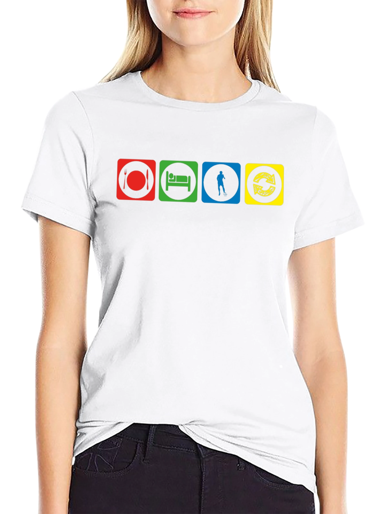Eat Sleep Disc Golf Repeat T-Shirt - Black