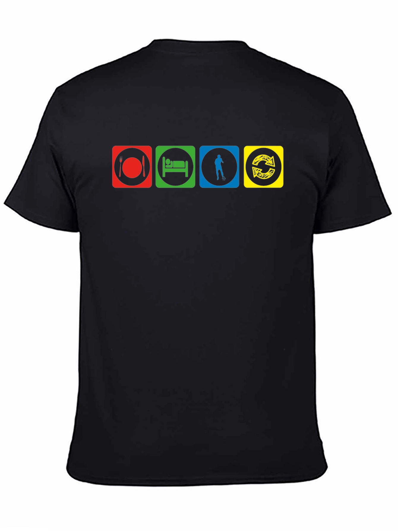 Eat Sleep Disc Golf Repeat T-Shirt - Black