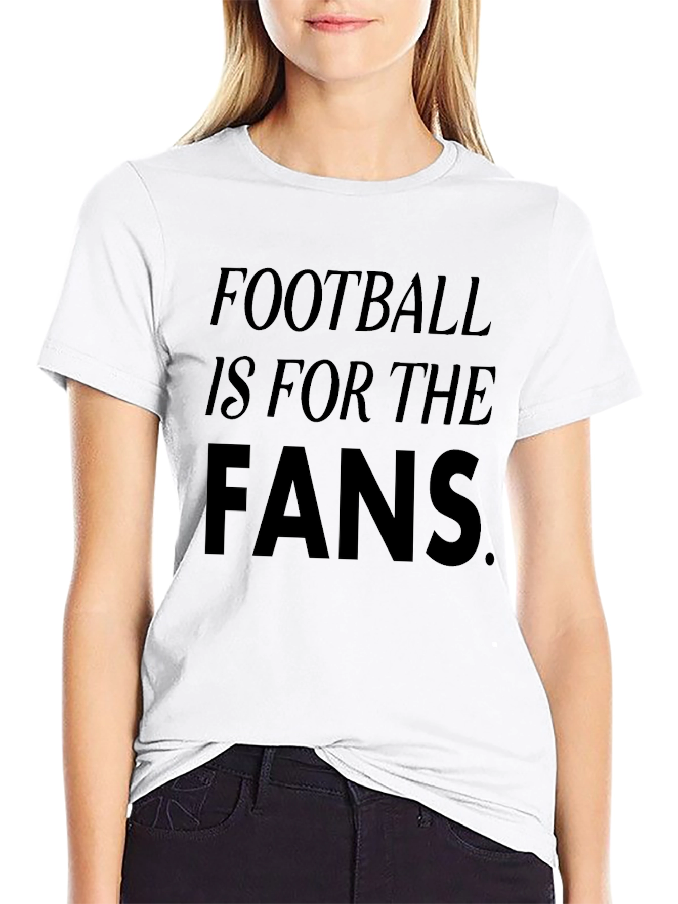 Football Is For The Fans Black Graphic T-Shirt