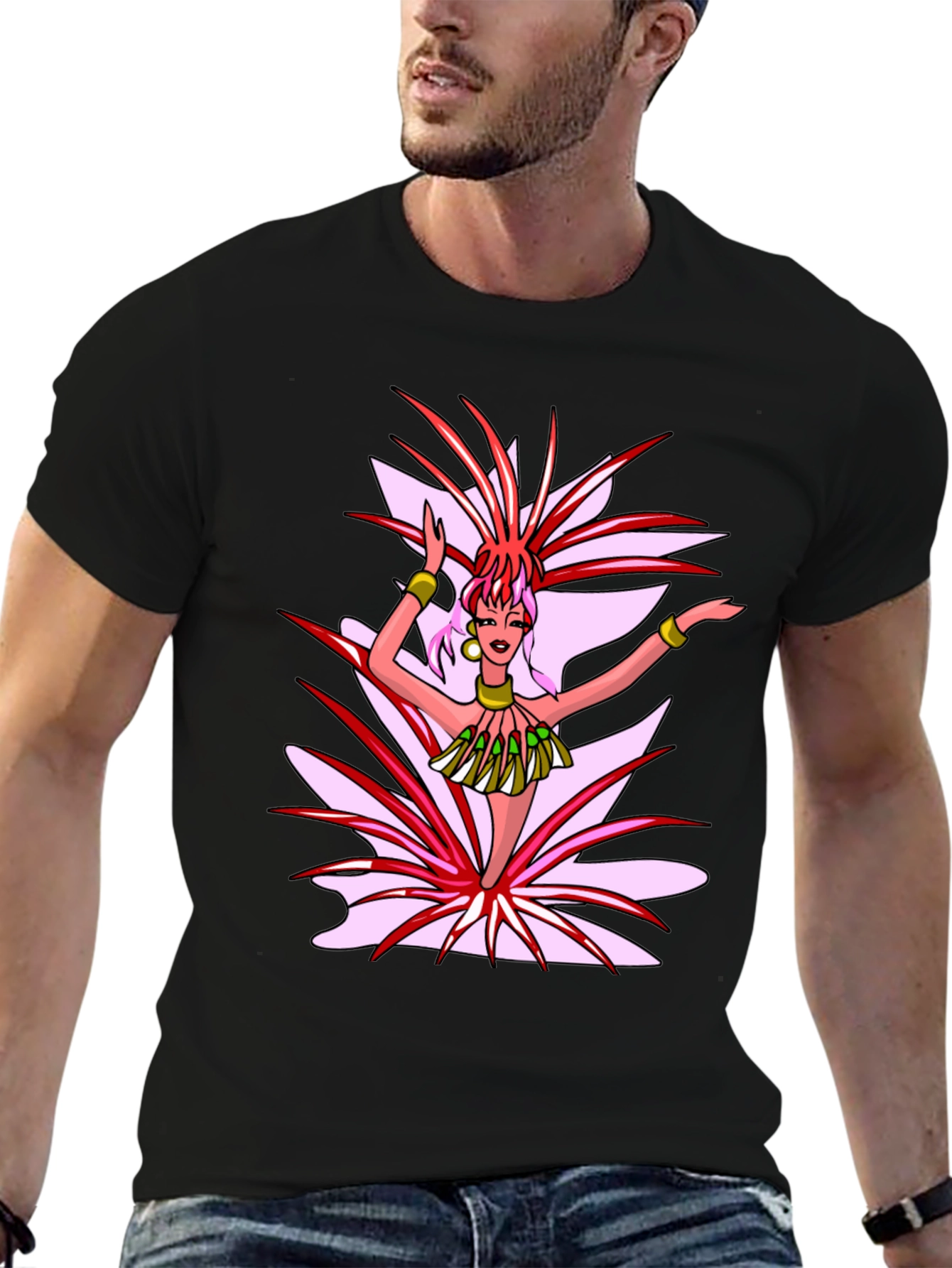 Carnival Dancer Graphic T-Shirt - Black