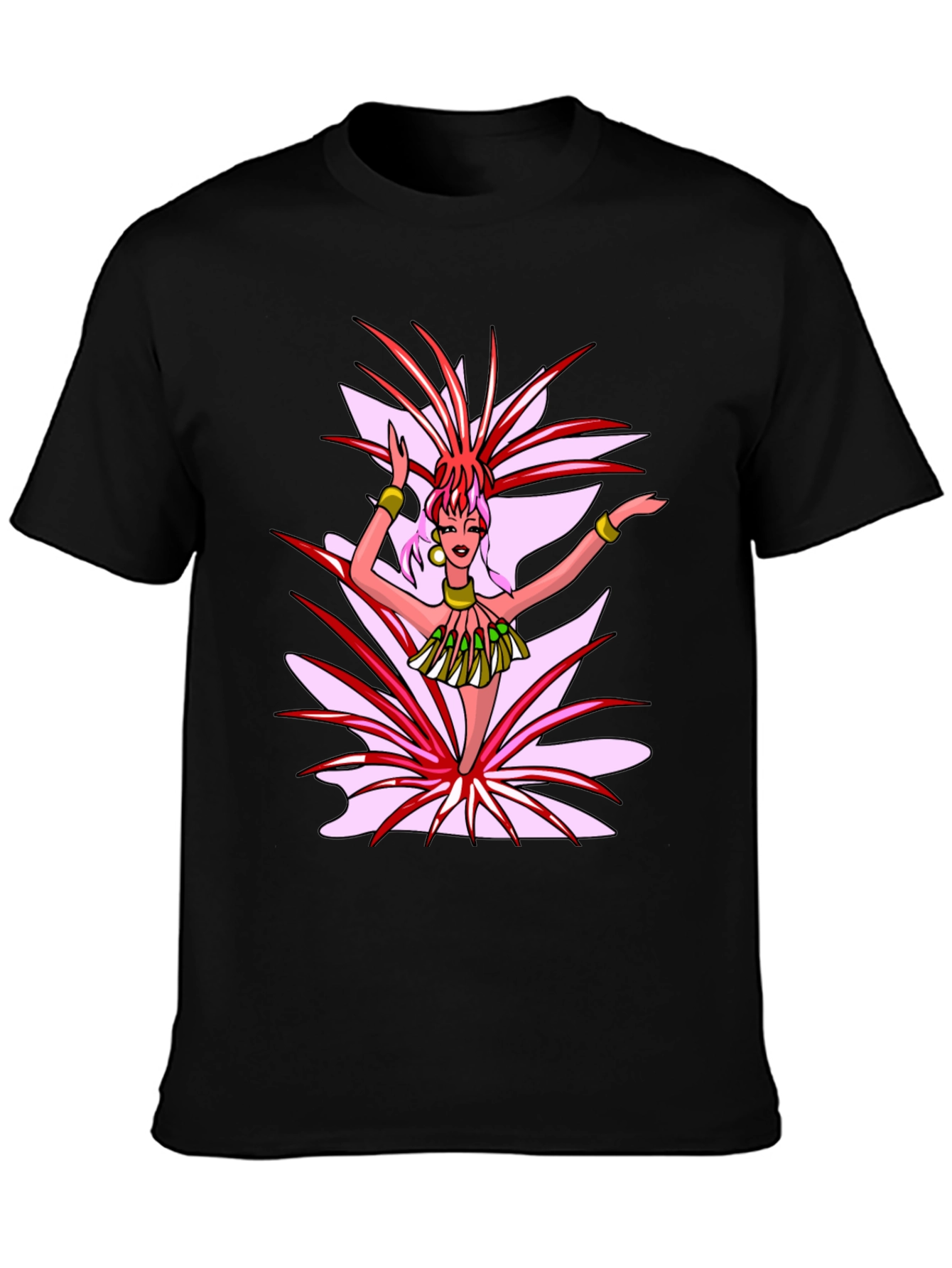Carnival Dancer Graphic T-Shirt - Black