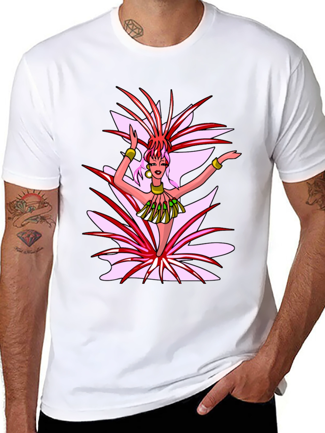 Carnival Dancer Graphic T-Shirt - Black