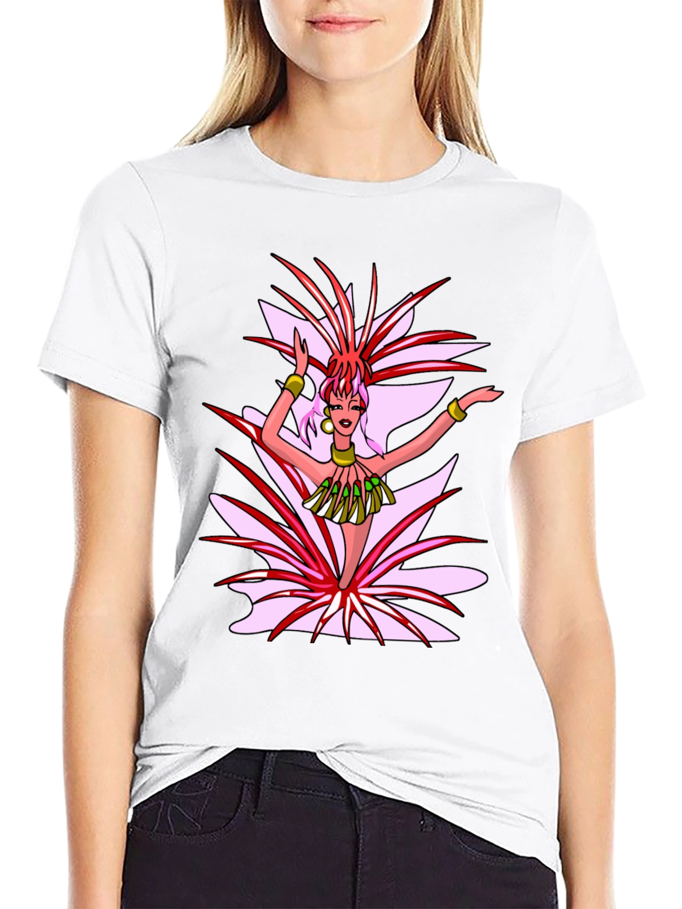Carnival Dancer Graphic T-Shirt - Black