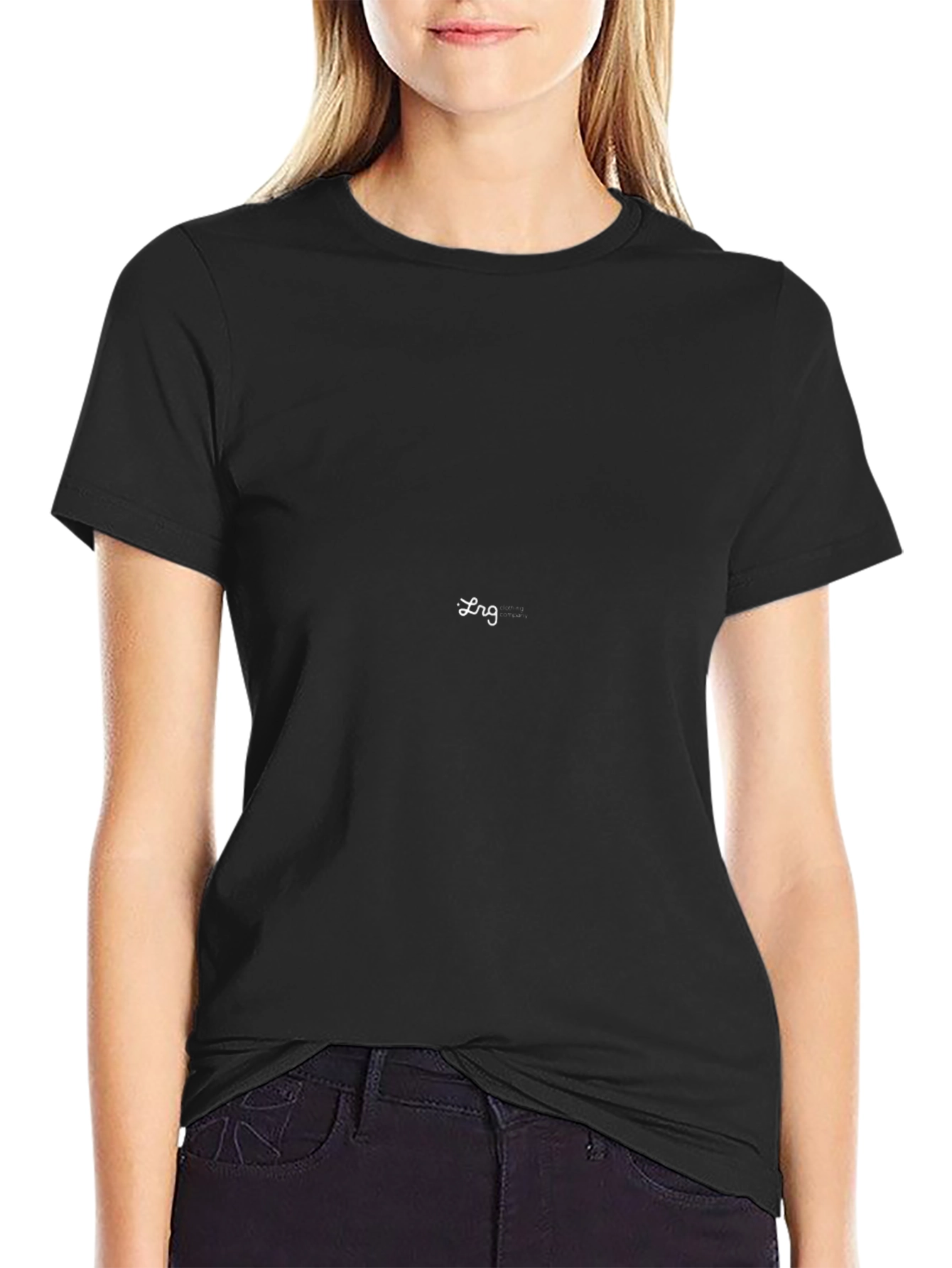 Mens Black Crew Neck Short Sleeve Tee