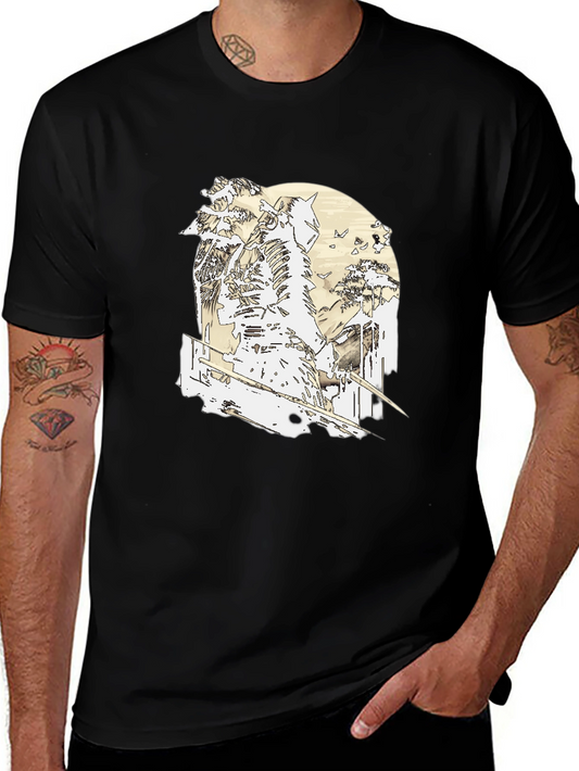Samurai Warrior Graphic Black T-Shirt