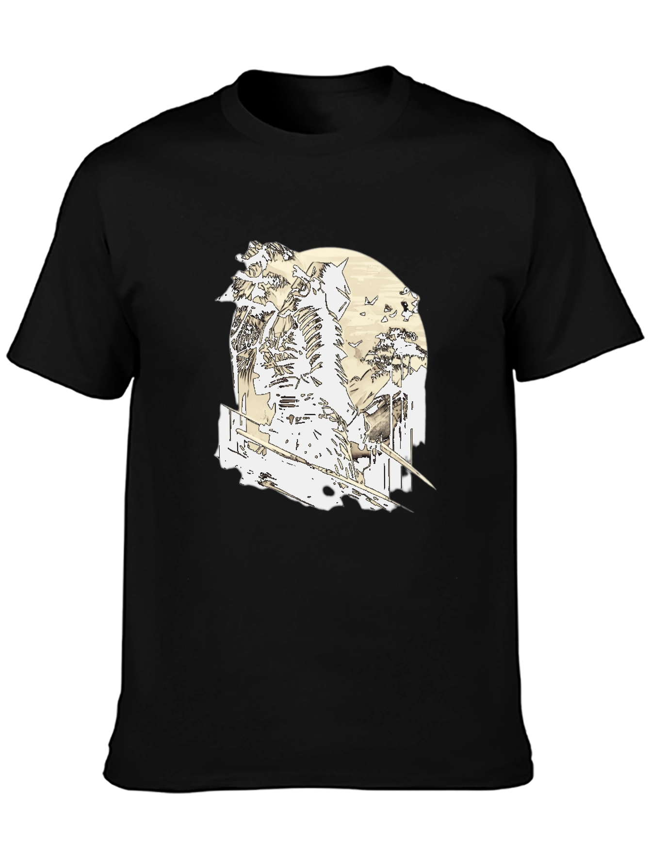 Samurai Warrior Graphic Black T-Shirt