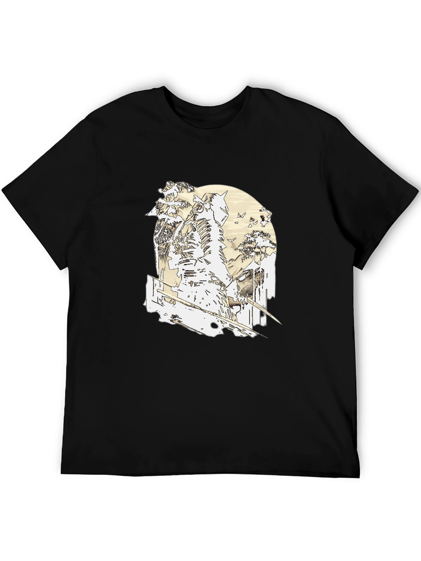 Samurai Warrior Graphic Black T-Shirt