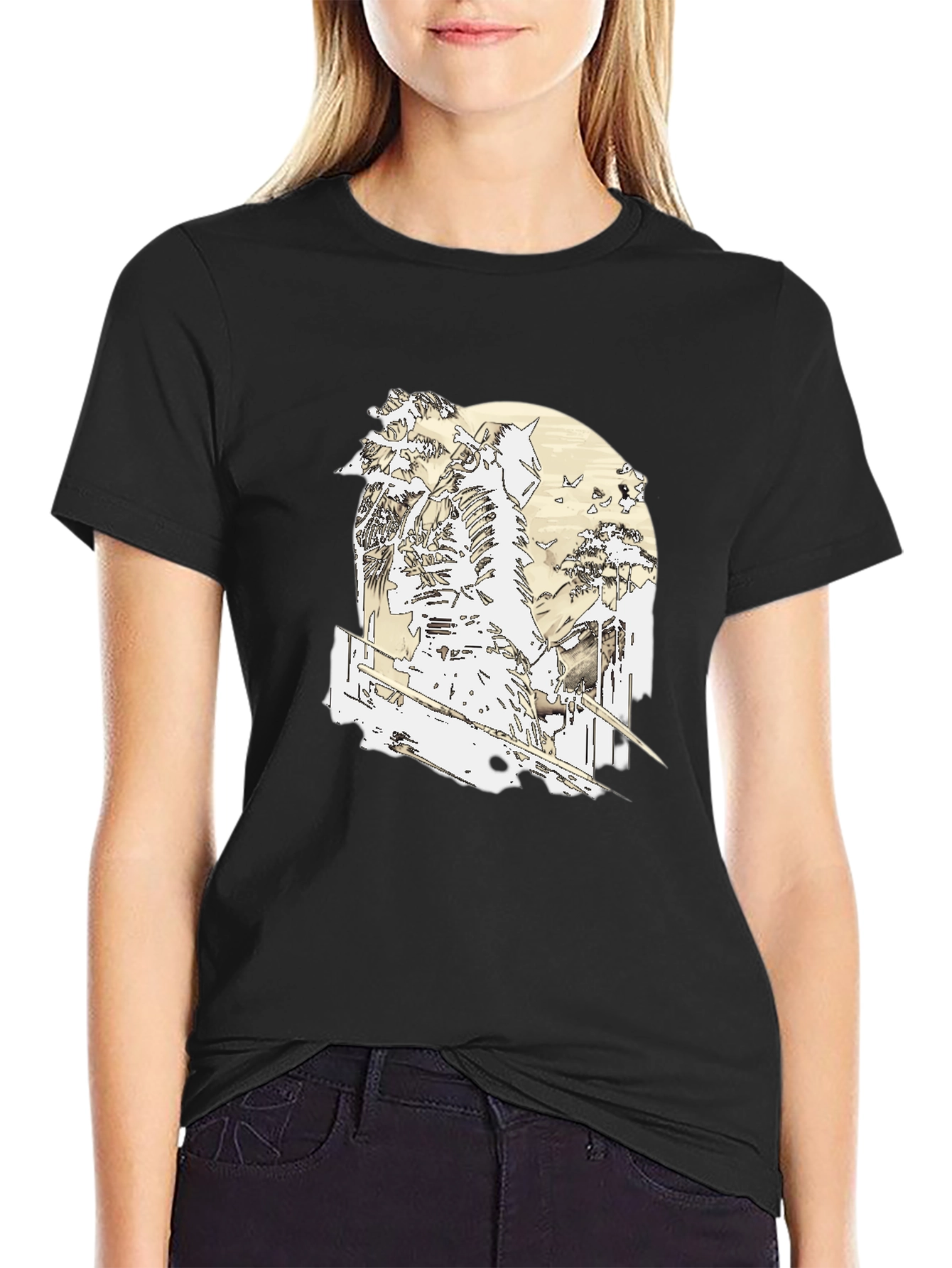Samurai Warrior Graphic Black T-Shirt