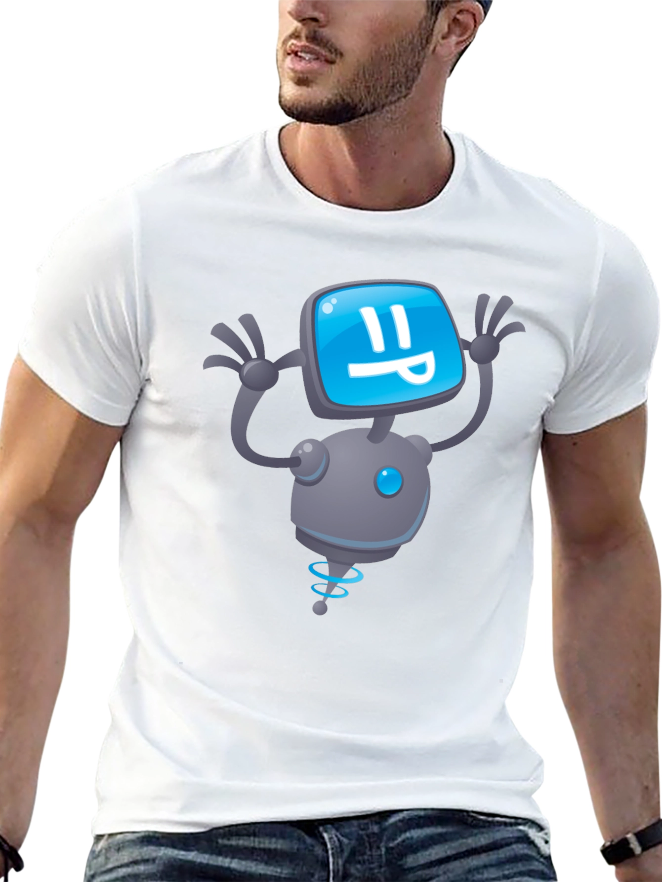Robot Graphic Black T-Shirt