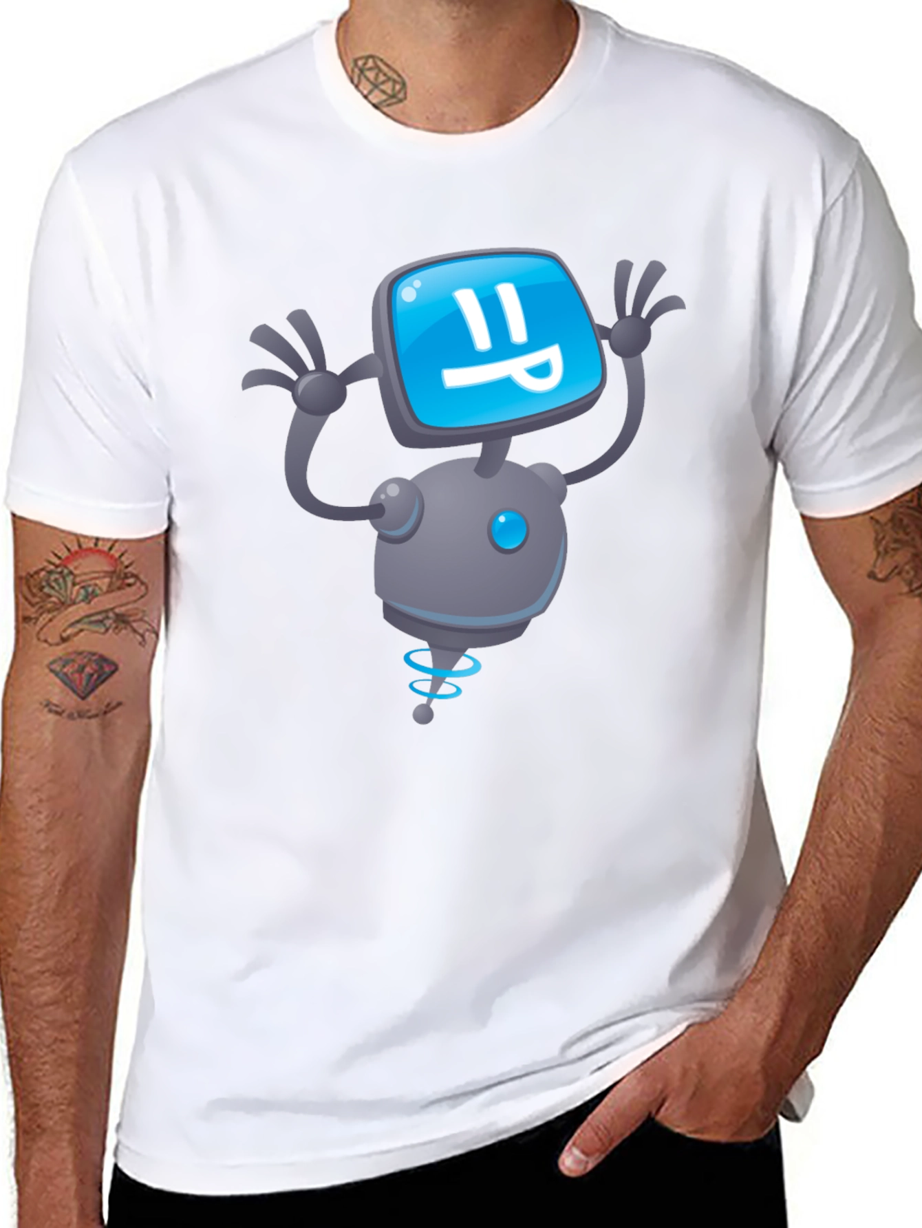 Robot Graphic Black T-Shirt