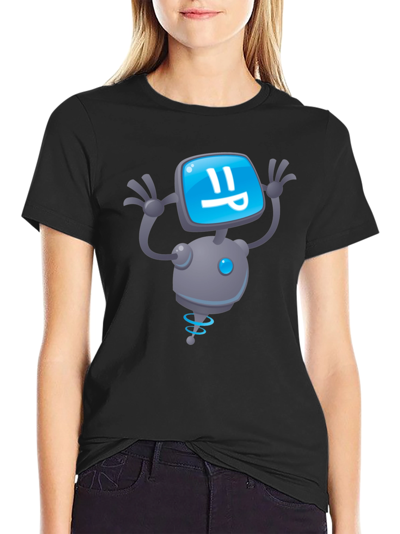 Robot Graphic Black T-Shirt