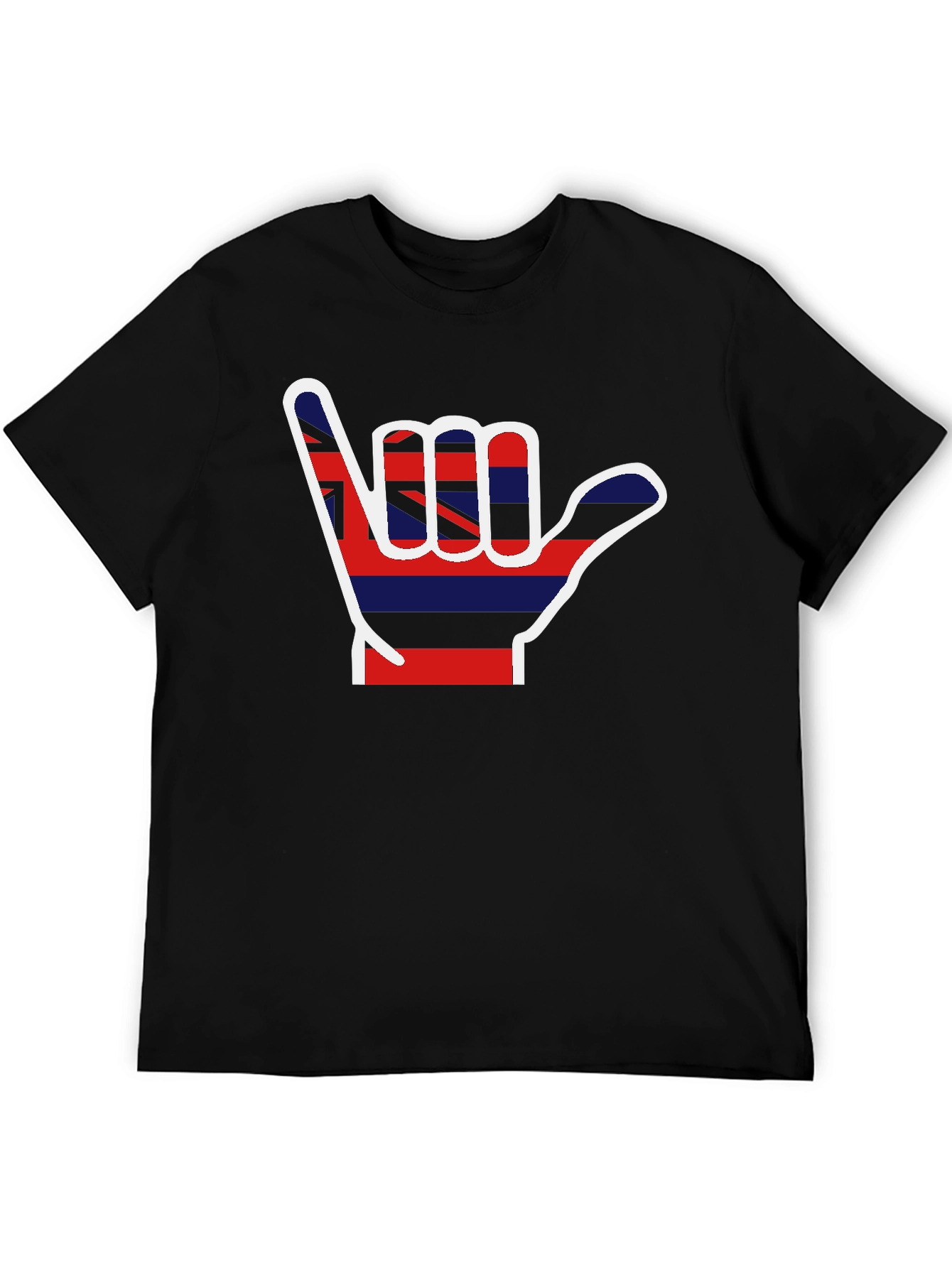 Hang Loose Hawaiian Flag Shaka Graphic T-Shirt
