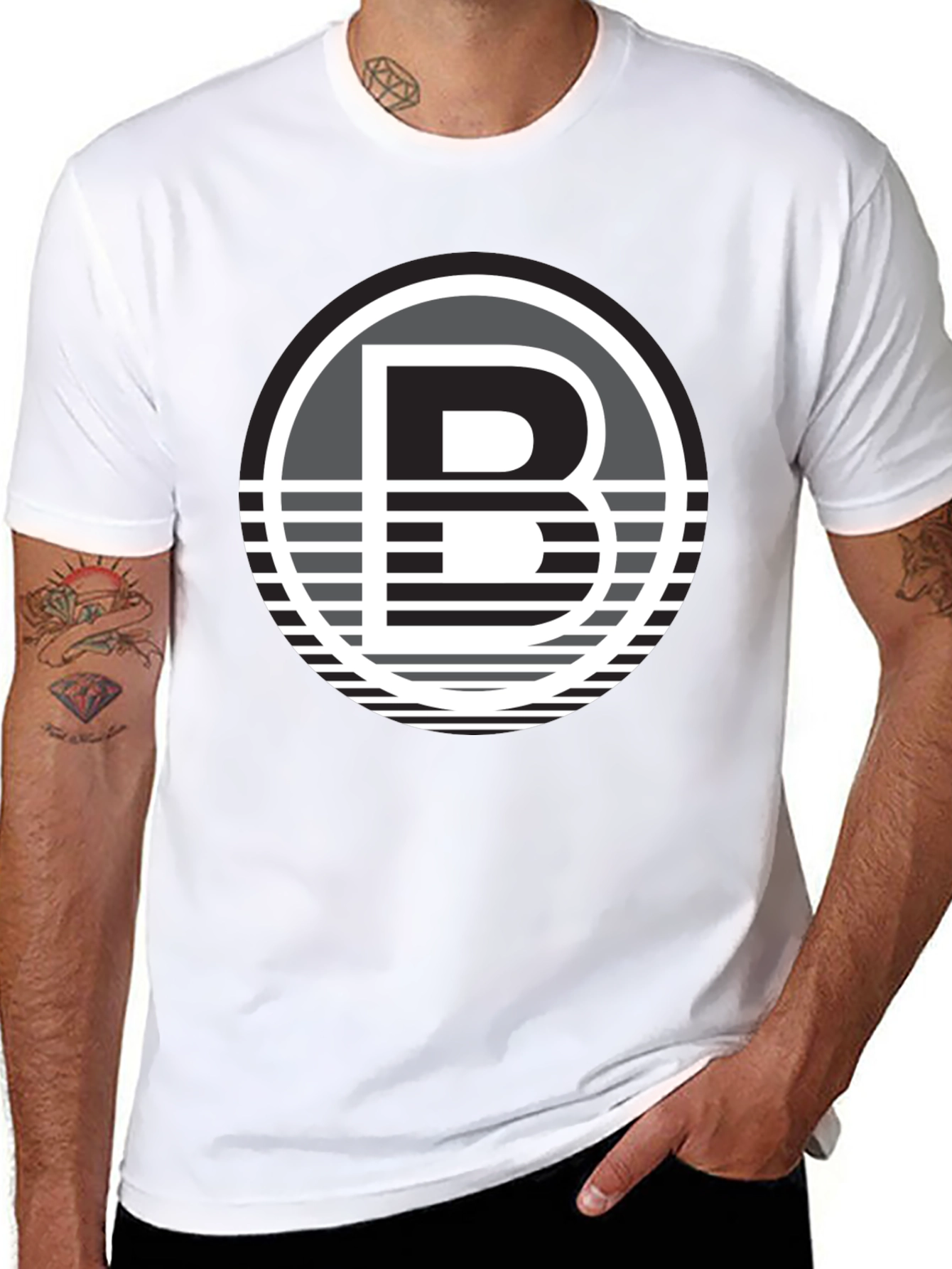 Black T-Shirt with Bold B Logo