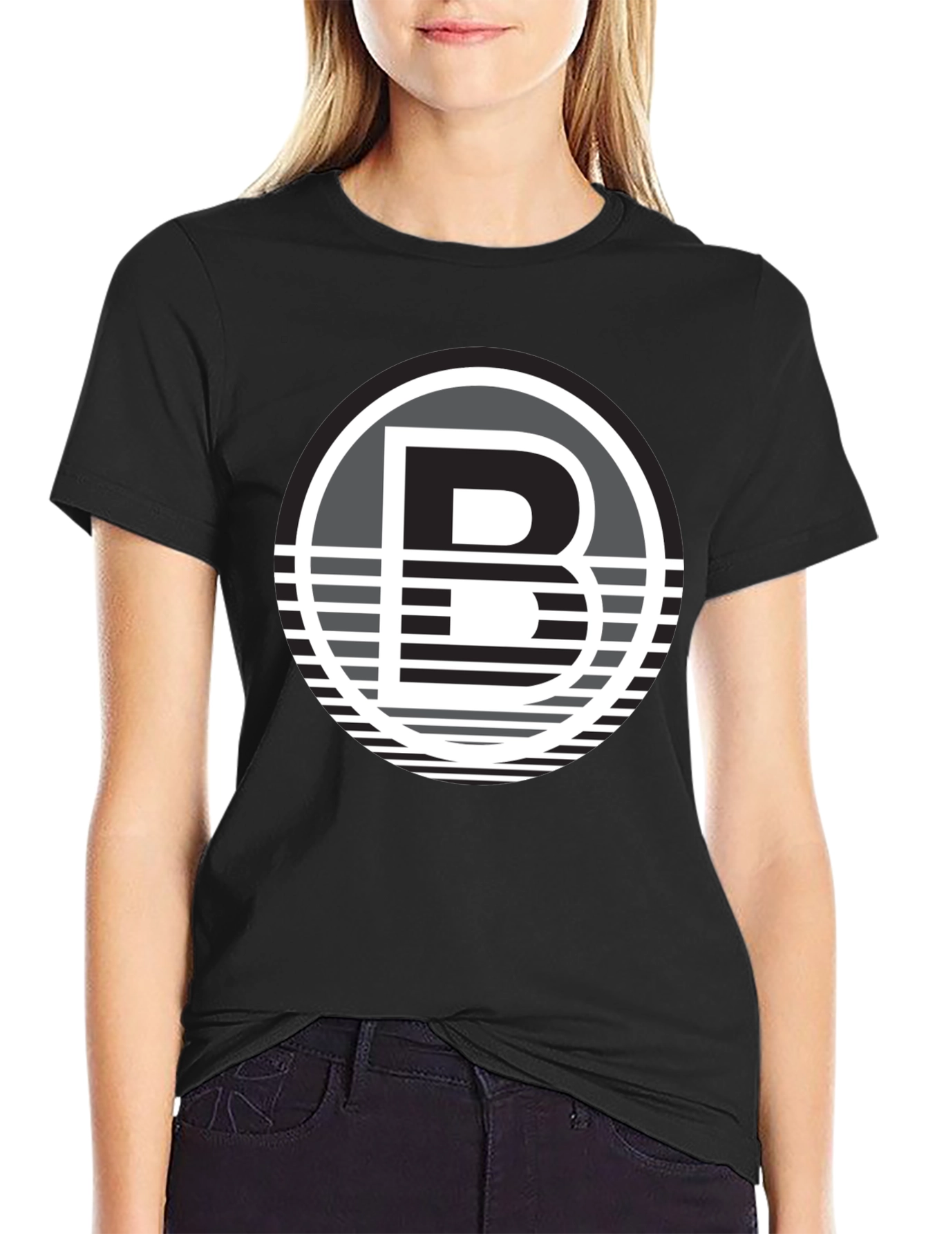 Black T-Shirt with Bold B Logo