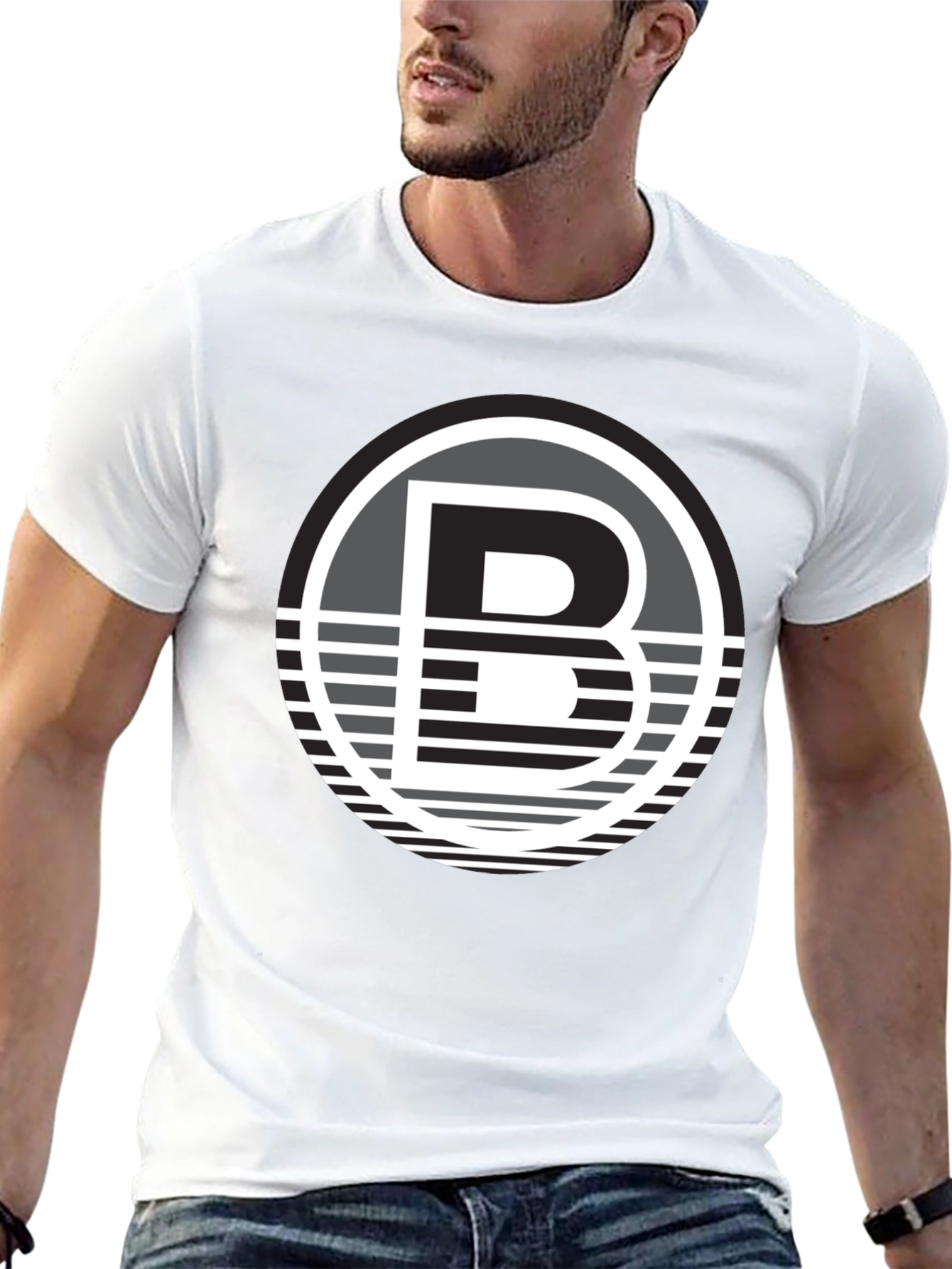 Black T-Shirt with Bold B Logo