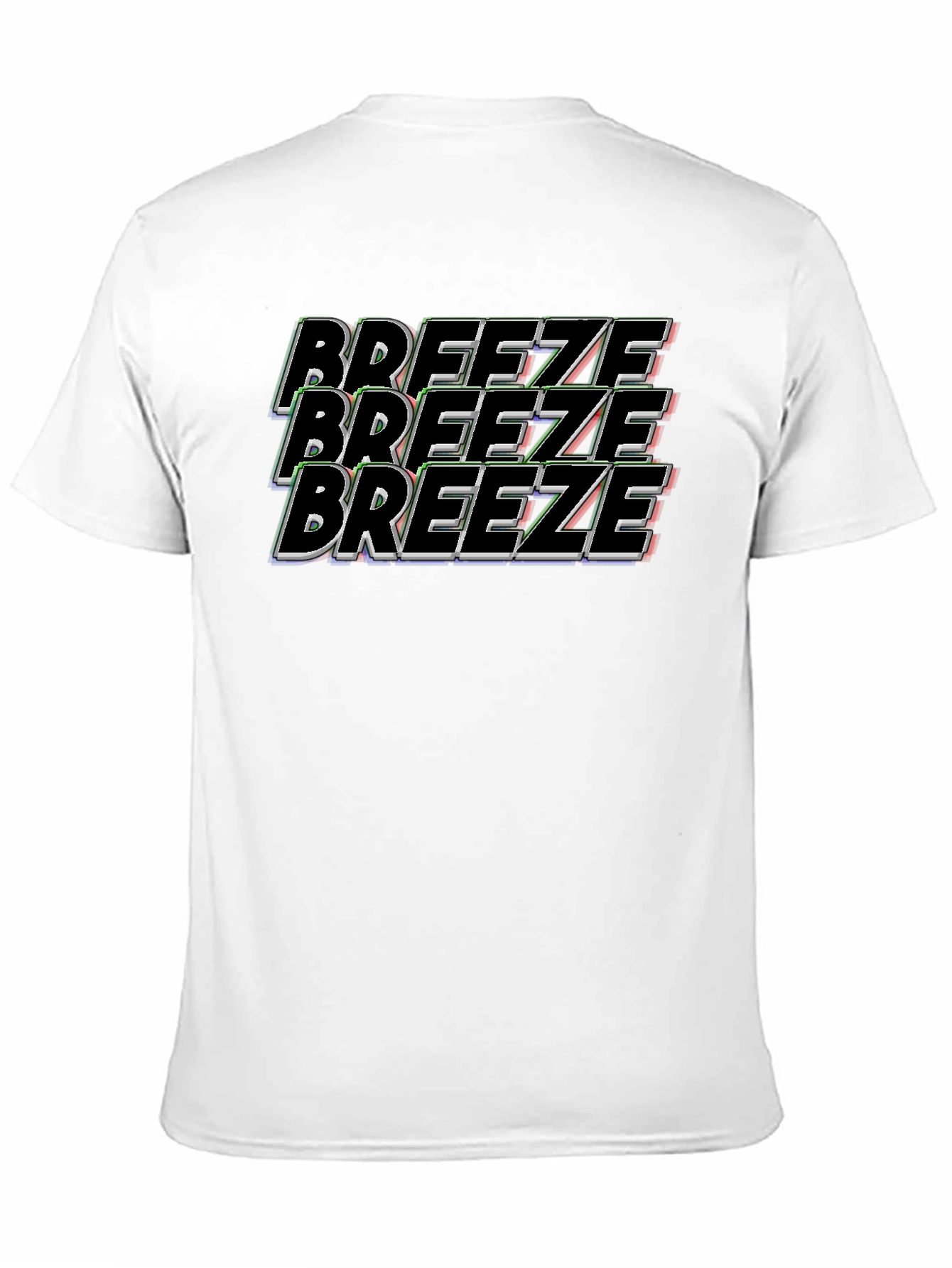 Breeze Graphic Tee - Black Cotton T-Shirt