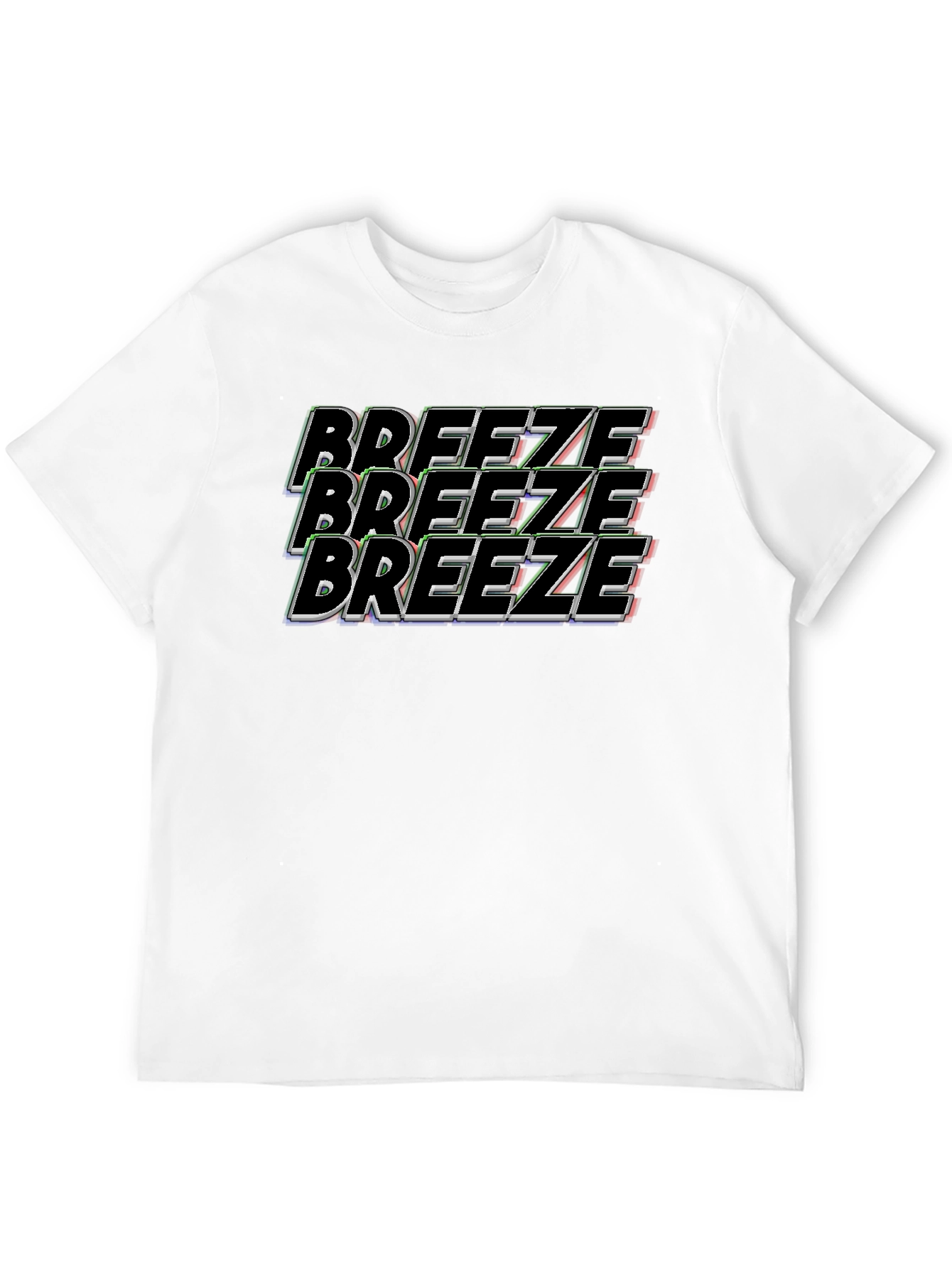 Breeze Graphic Tee - Black Cotton T-Shirt
