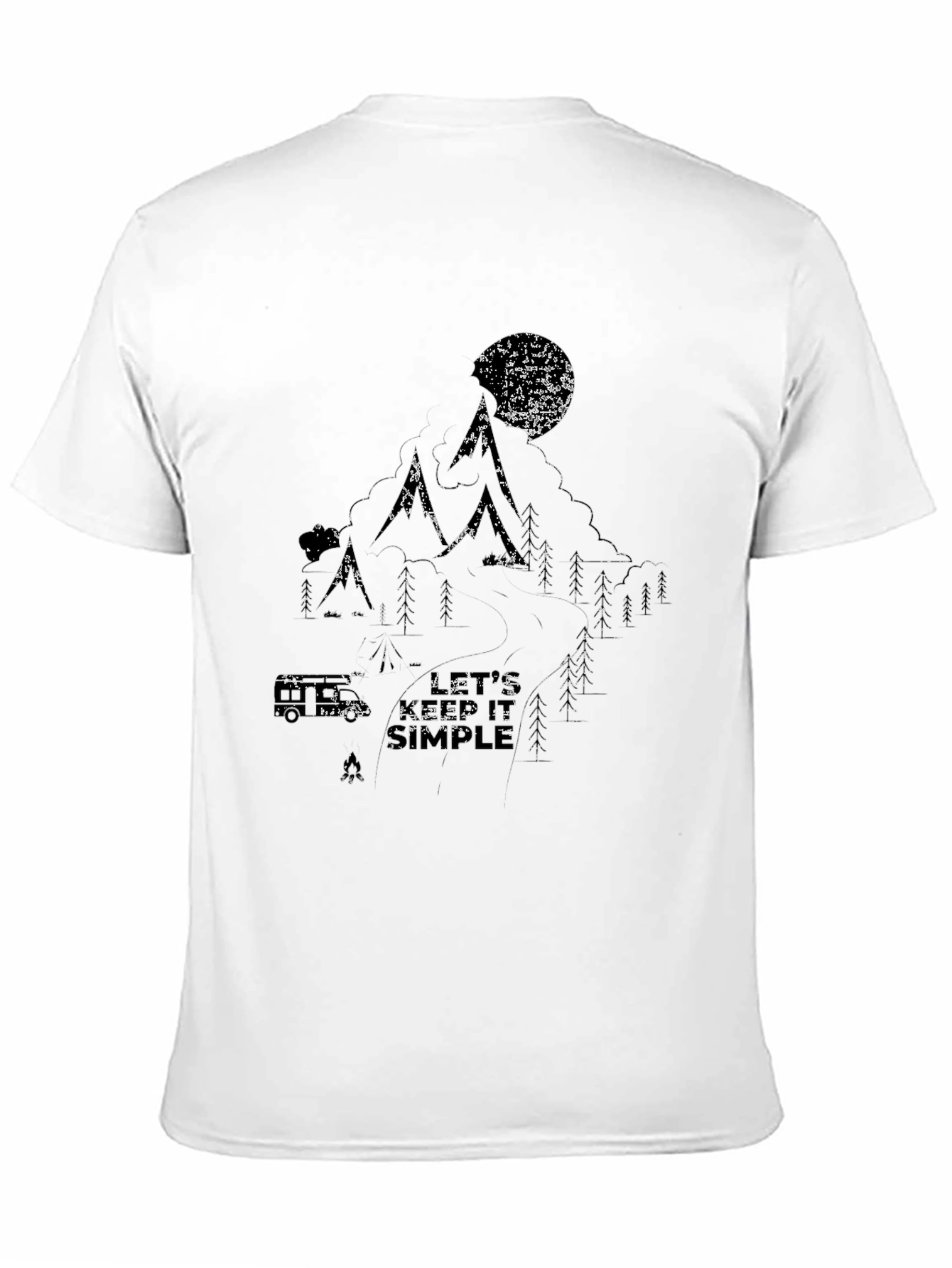 Nature Graphic Black T-Shirt - Lets Keep it Simple
