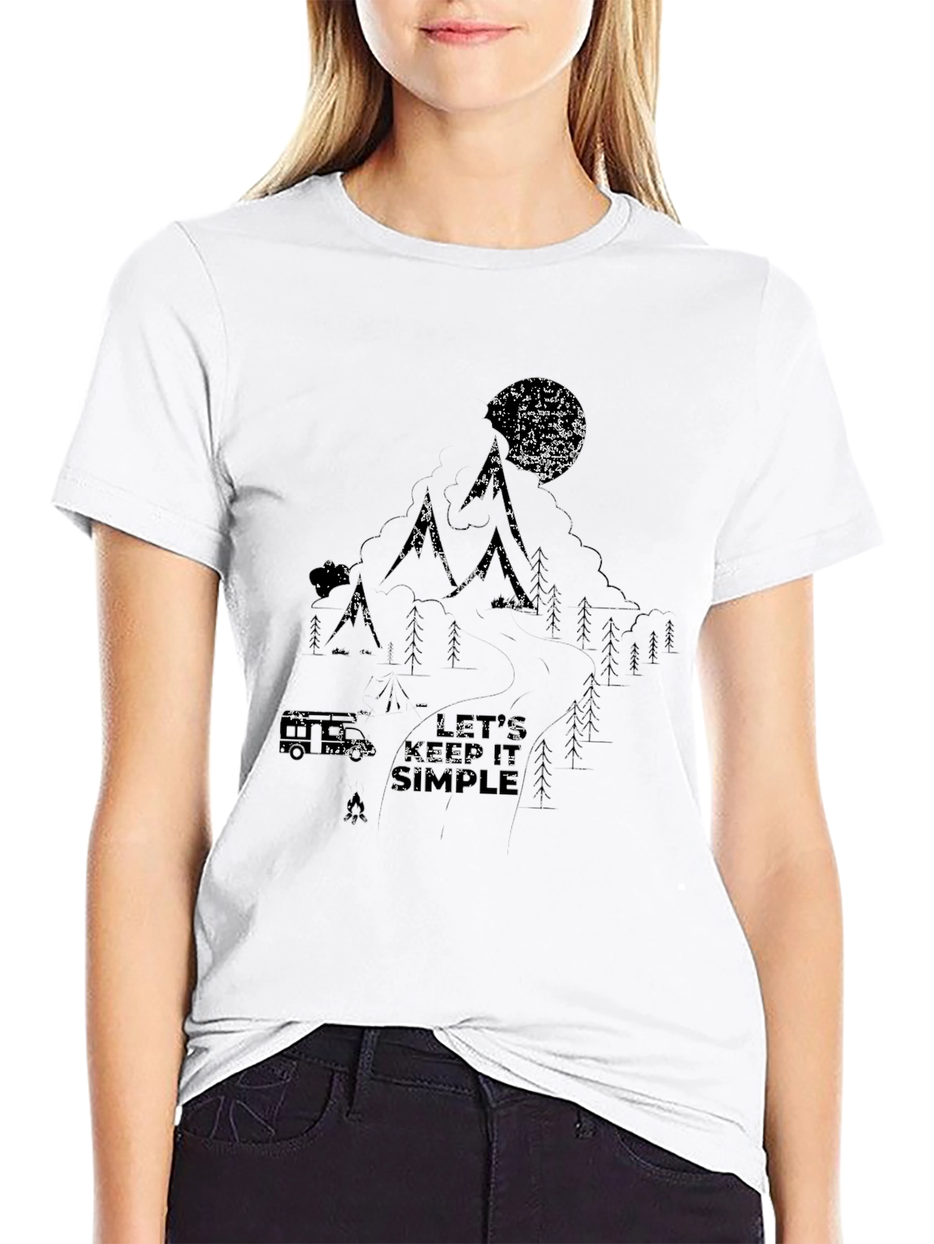 Nature Graphic Black T-Shirt - Lets Keep it Simple