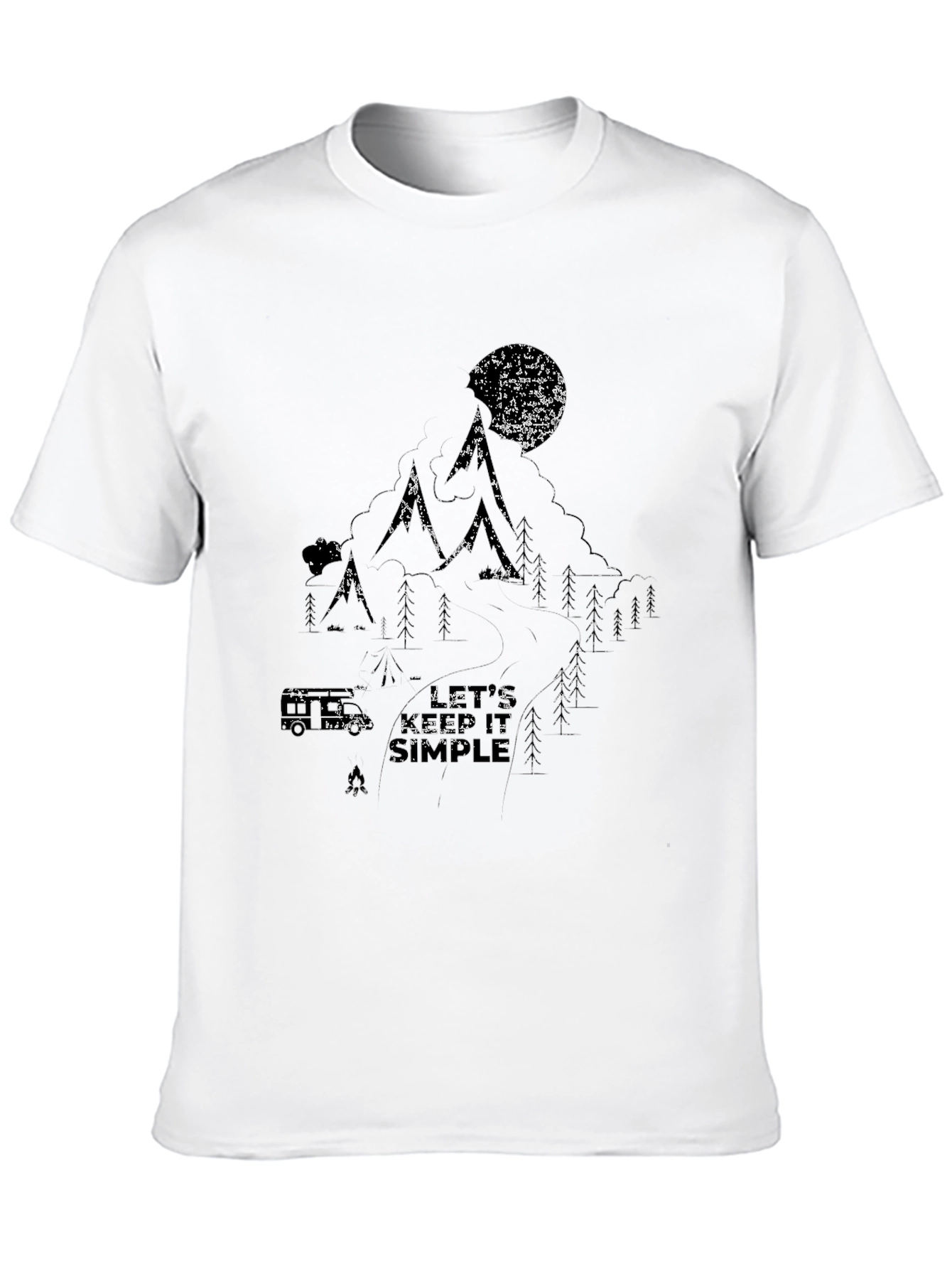 Nature Graphic Black T-Shirt - Lets Keep it Simple