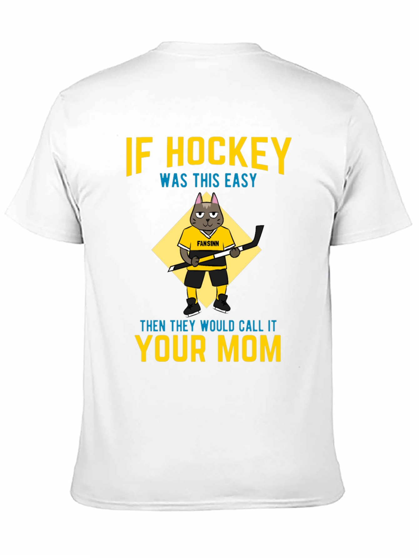 Funny Hockey Mom T-Shirt - Cat Graphic Tee