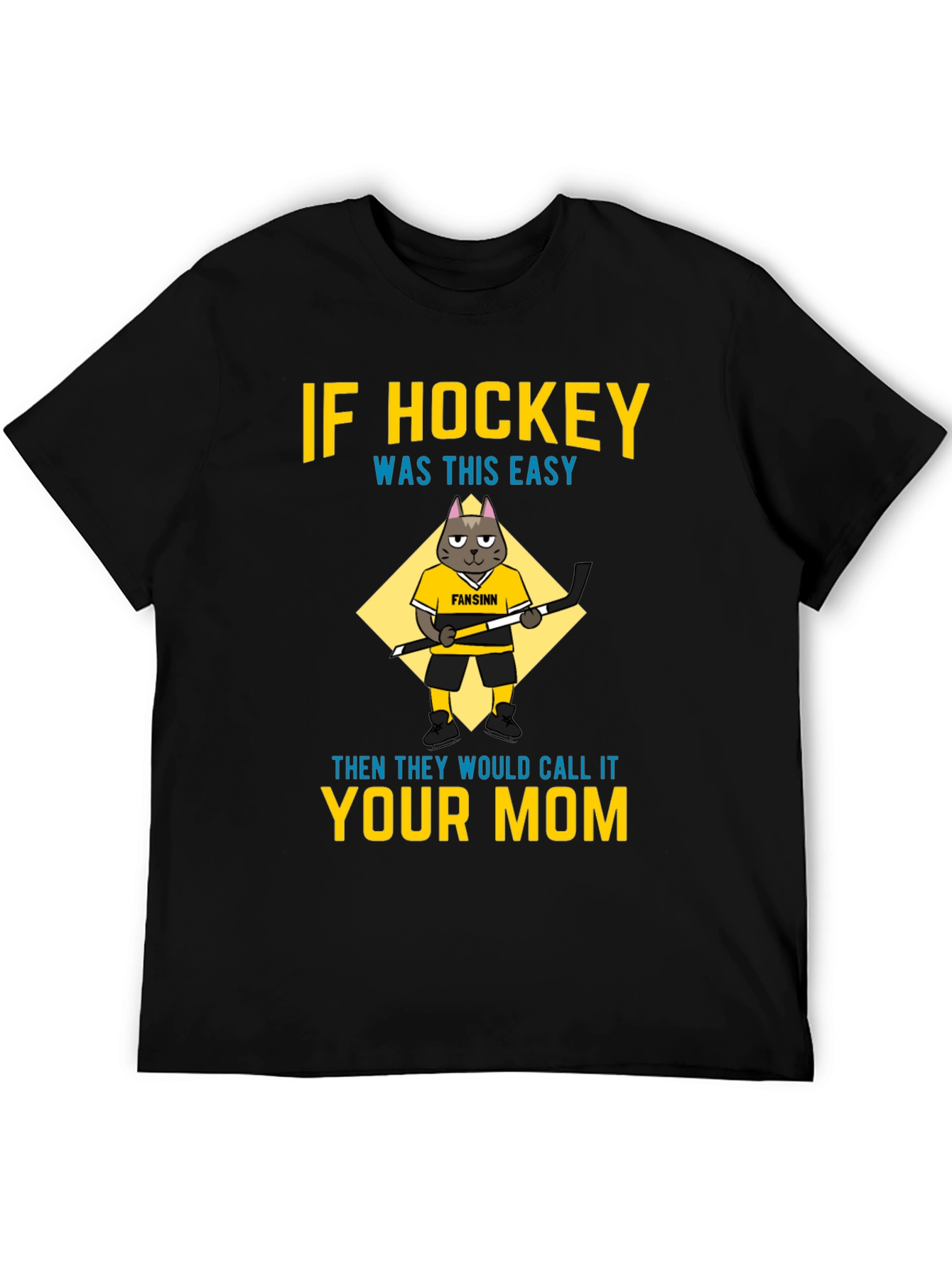 Funny Hockey Mom T-Shirt - Cat Graphic Tee
