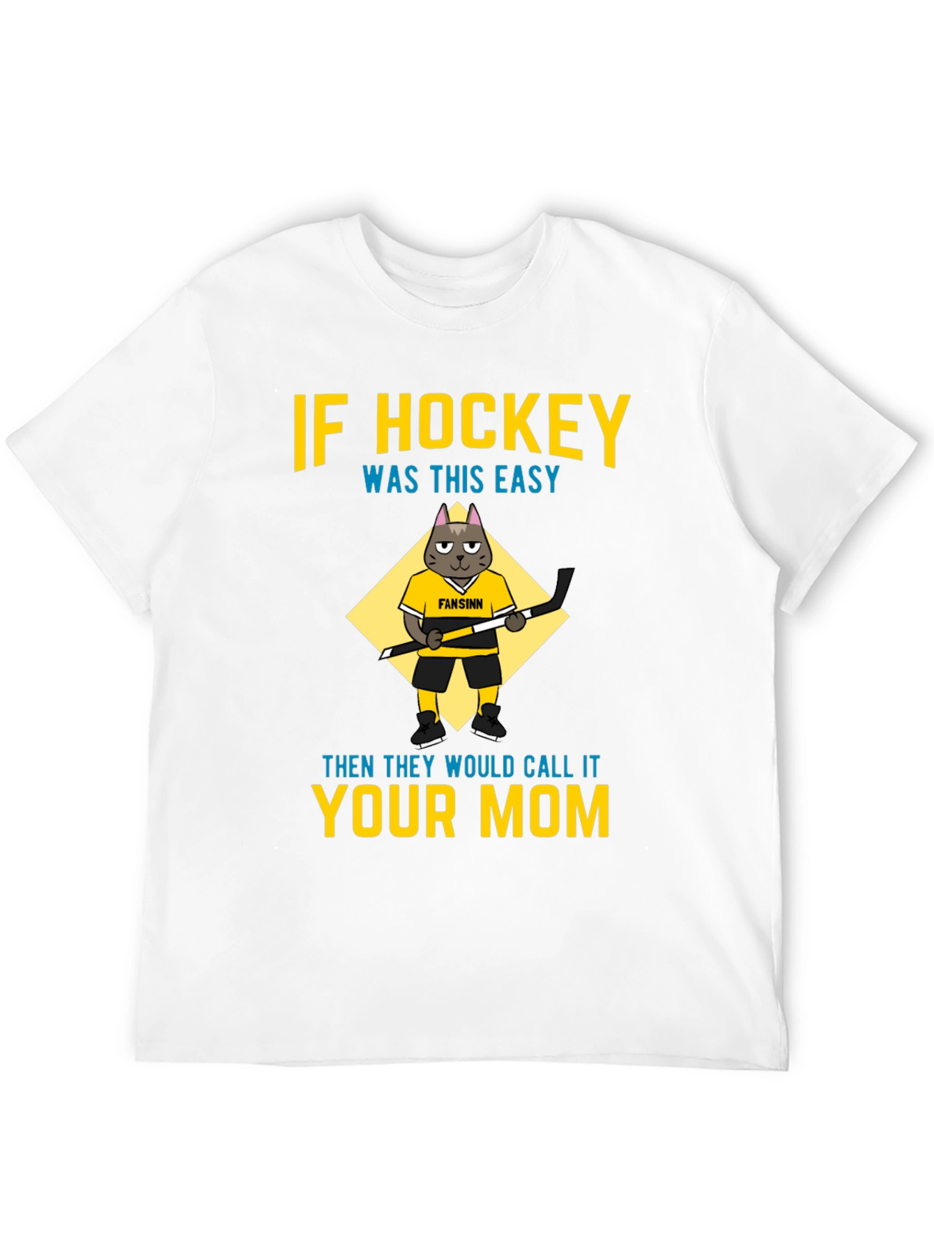 Funny Hockey Mom T-Shirt - Cat Graphic Tee