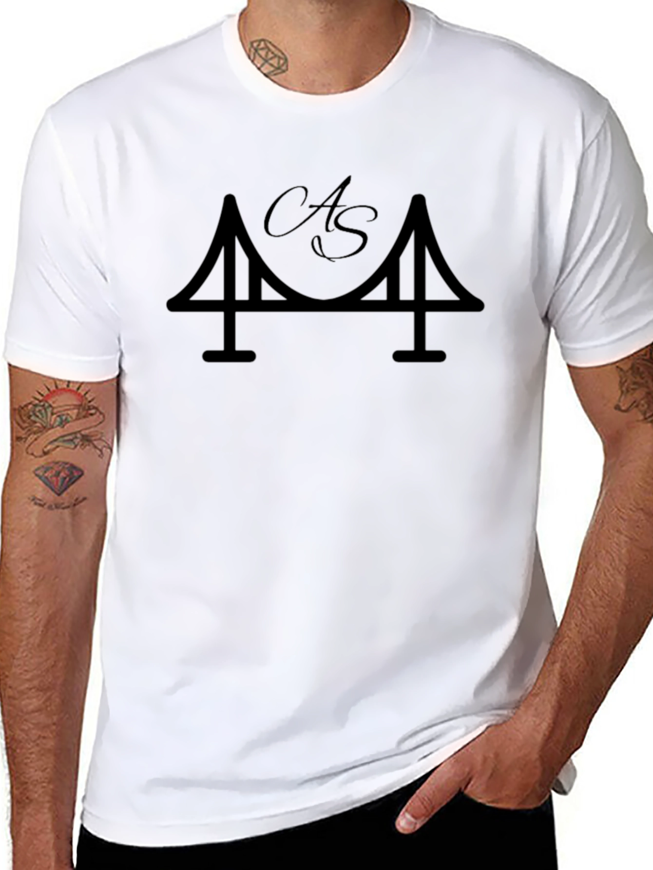 Black Bridge Graphic Tee - Modern Style
