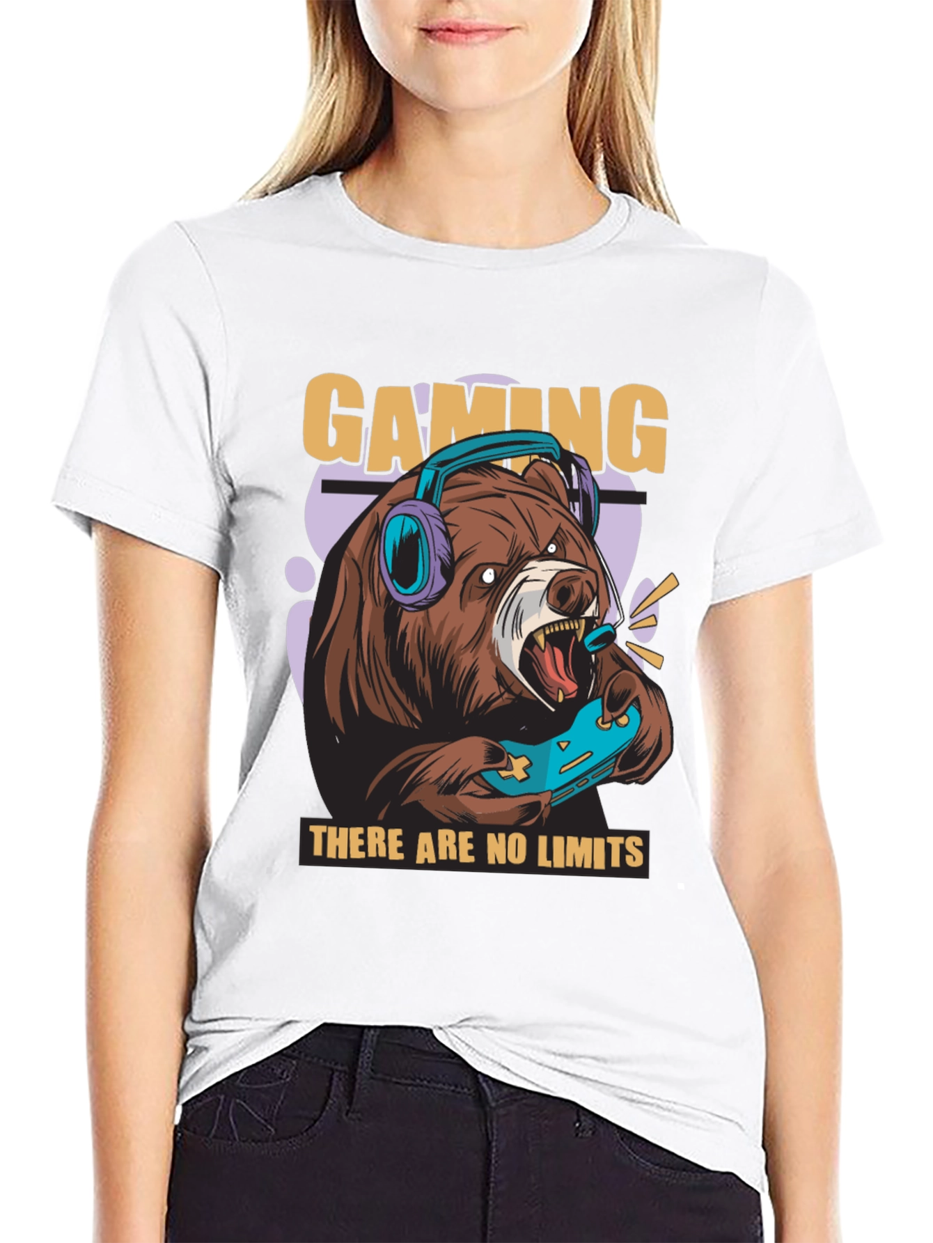 Gamer Bear T-Shirt - No Limits Gaming Apparel