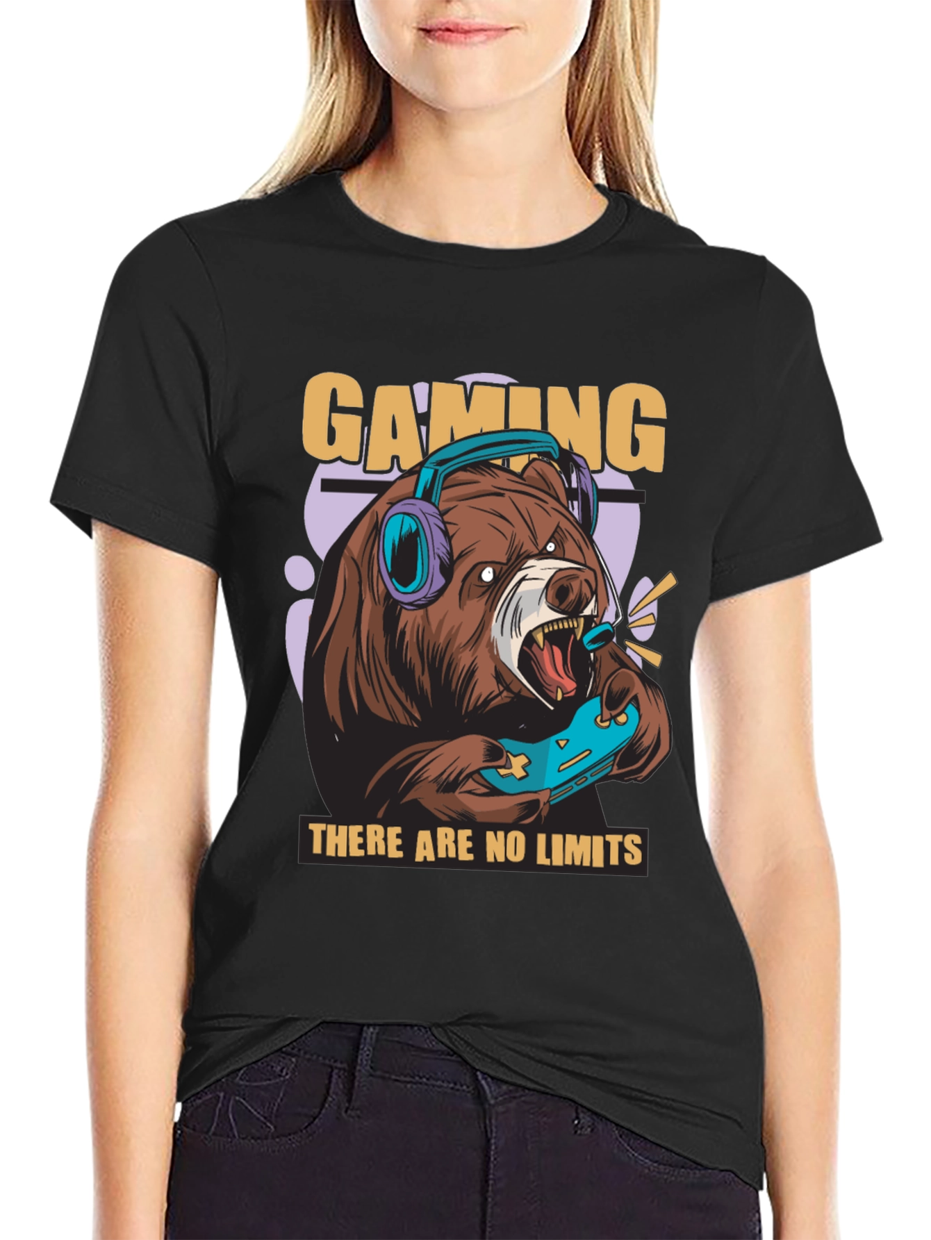 Gamer Bear T-Shirt - No Limits Gaming Apparel