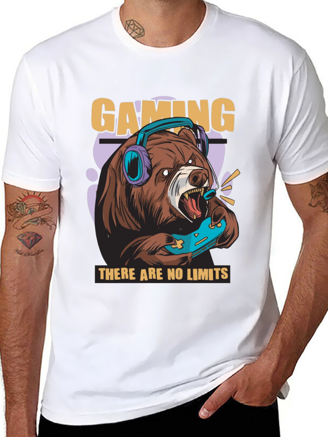 Gamer Bear T-Shirt - No Limits Gaming Apparel