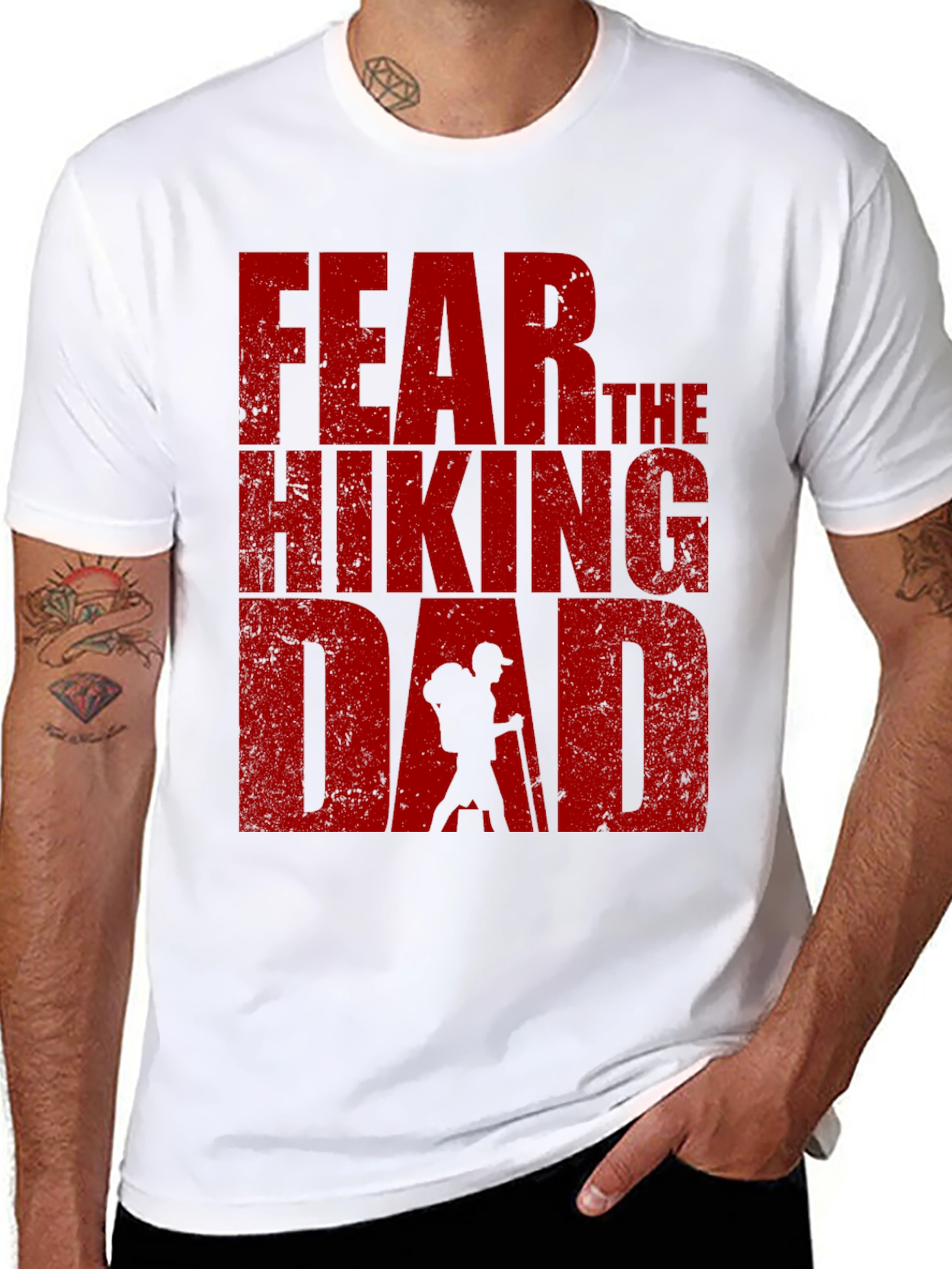 Fear The Hiking Dad T-Shirt - Black