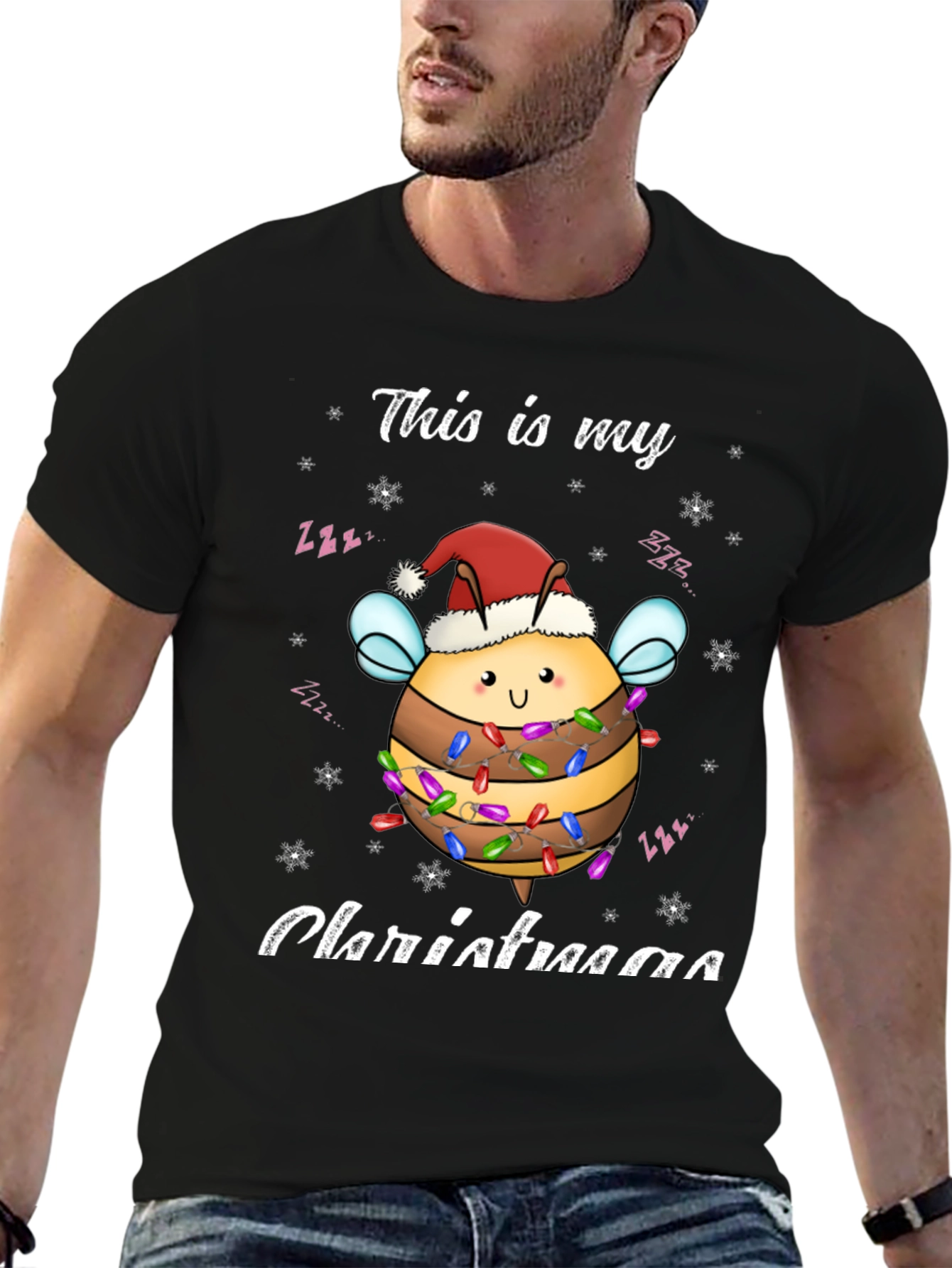 Christmas Bee T-Shirt Festive Holiday Style