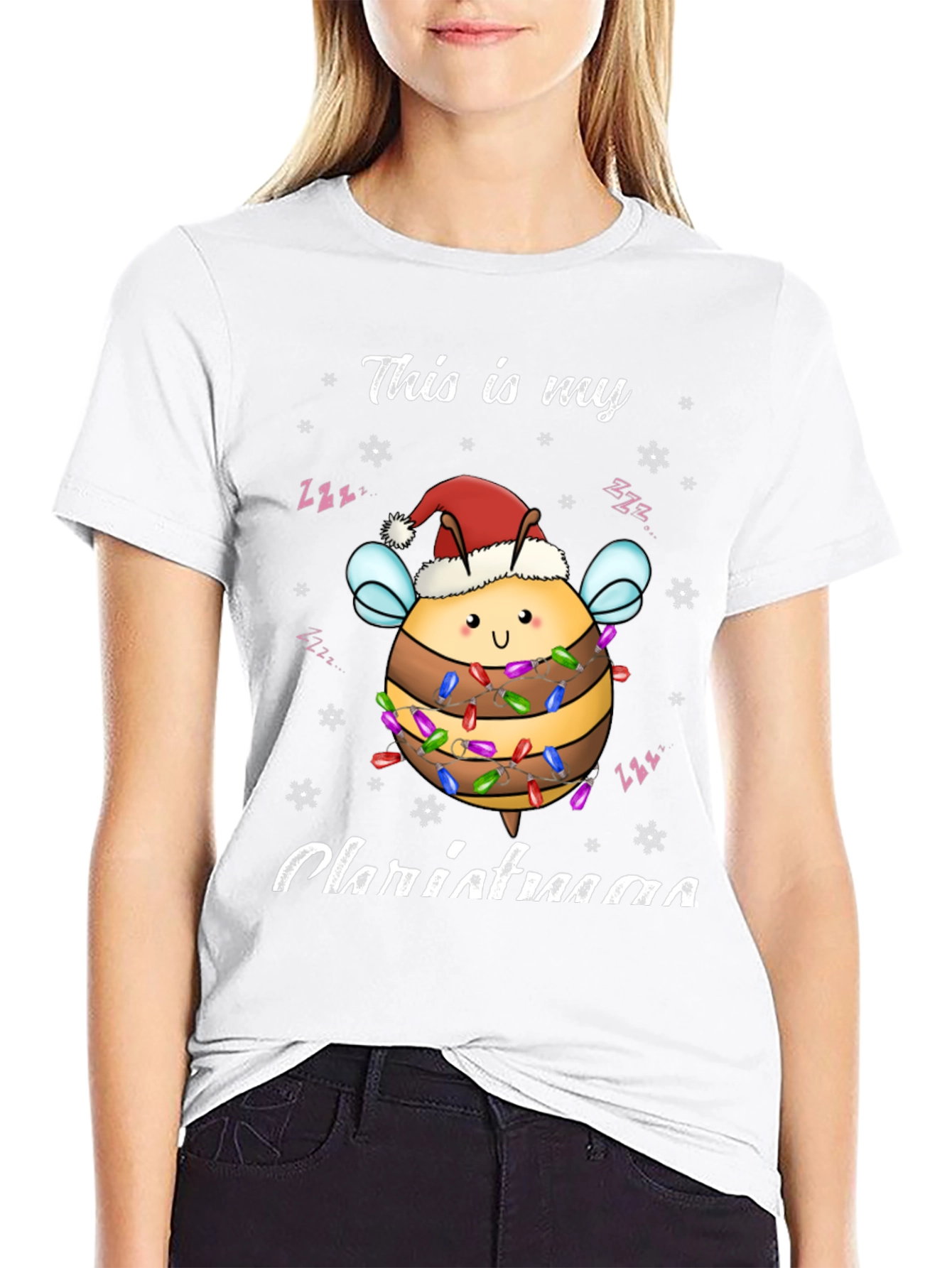 Christmas Bee T-Shirt Festive Holiday Style