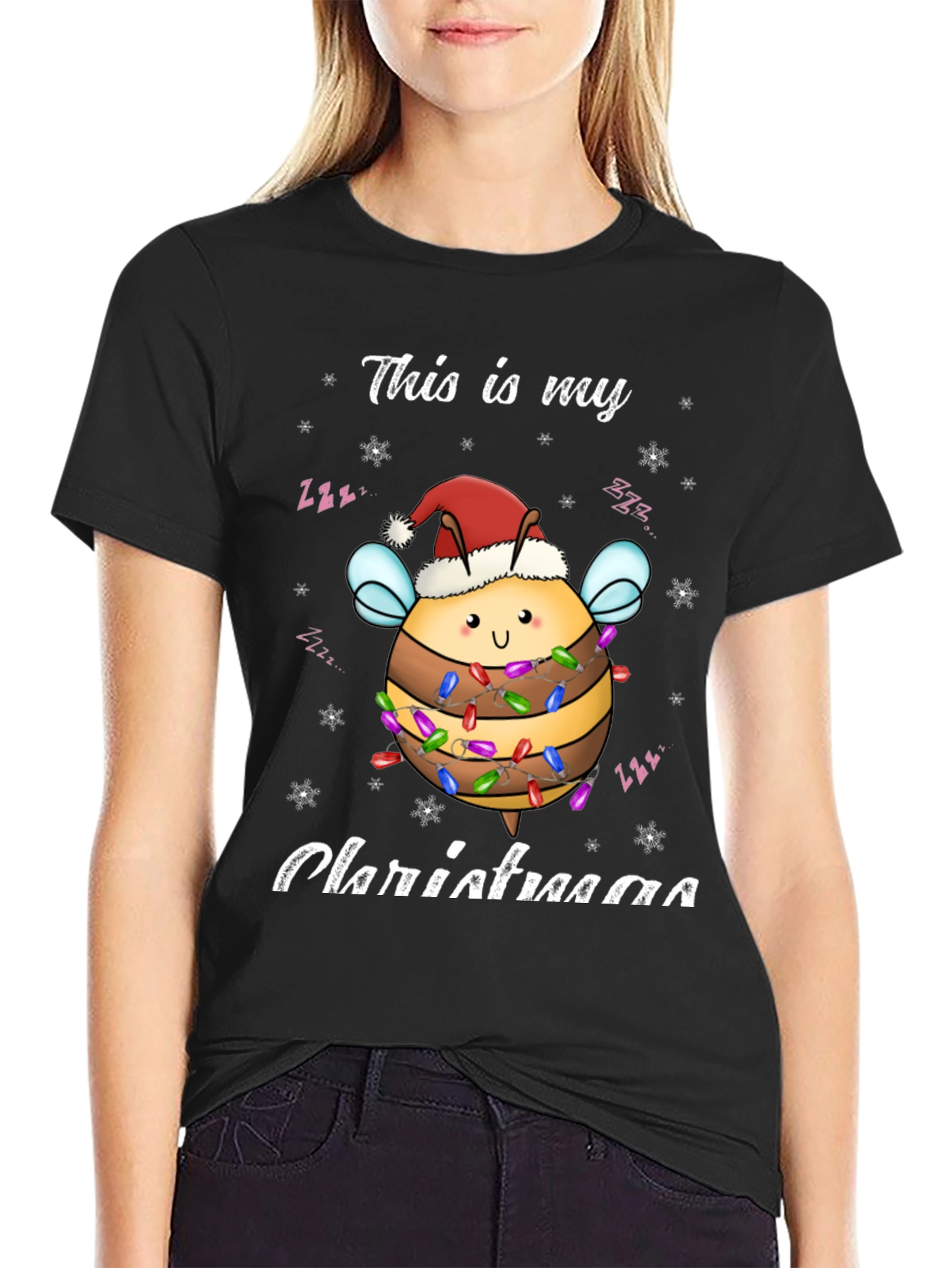 Christmas Bee T-Shirt Festive Holiday Style