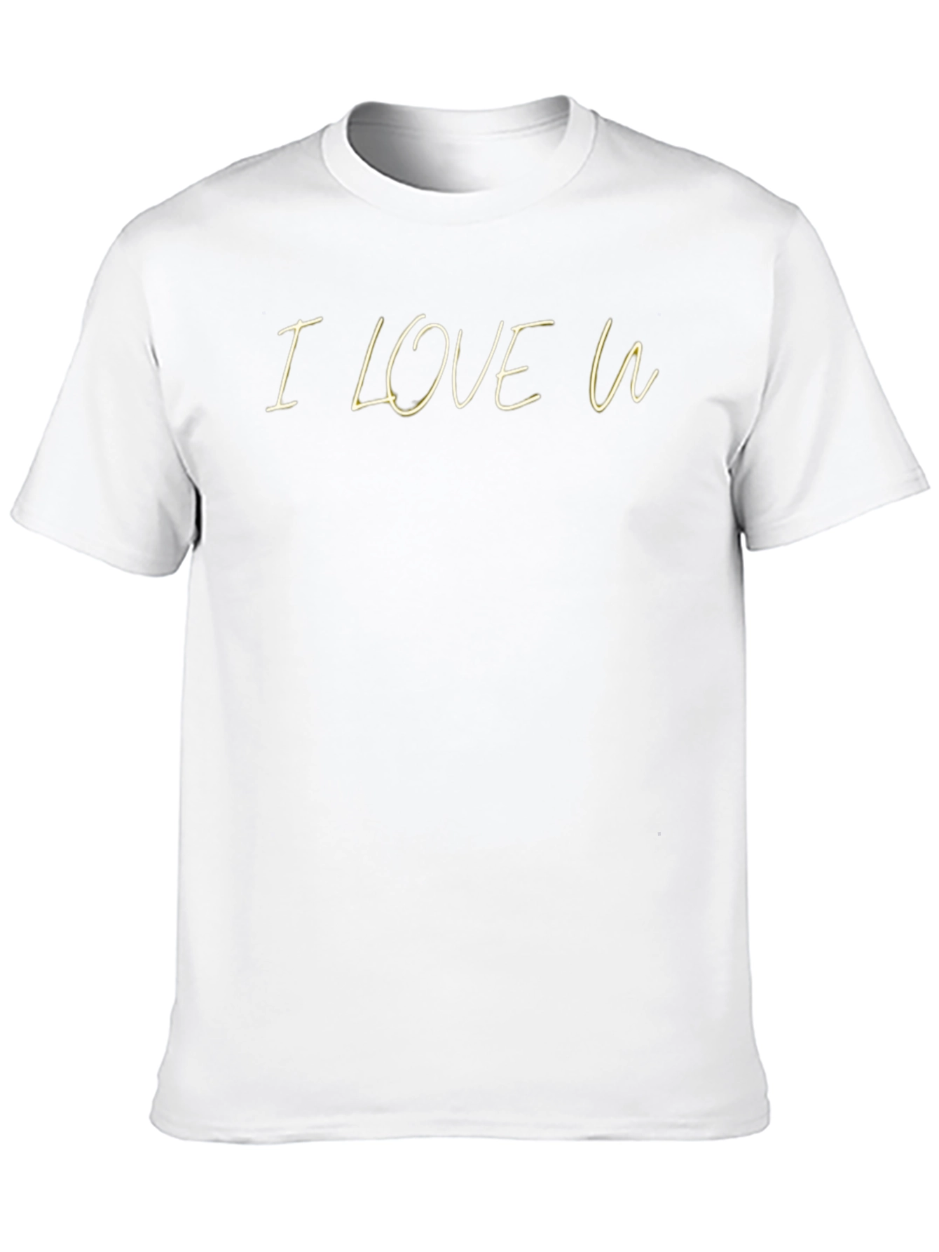 I Love U Black T-Shirt - Stylish Casual Wear