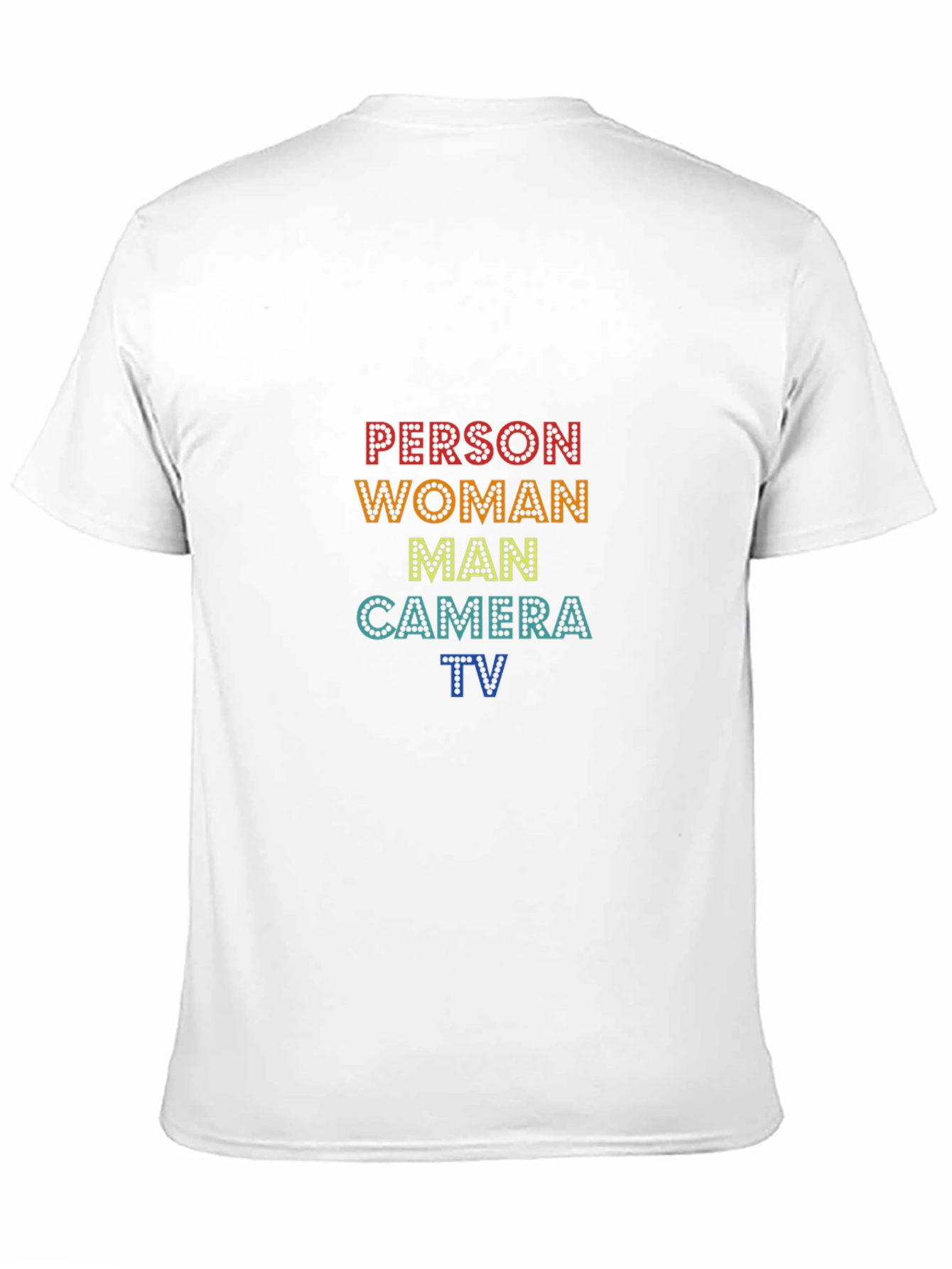 Person Woman Man Camera TV Black T-Shirt