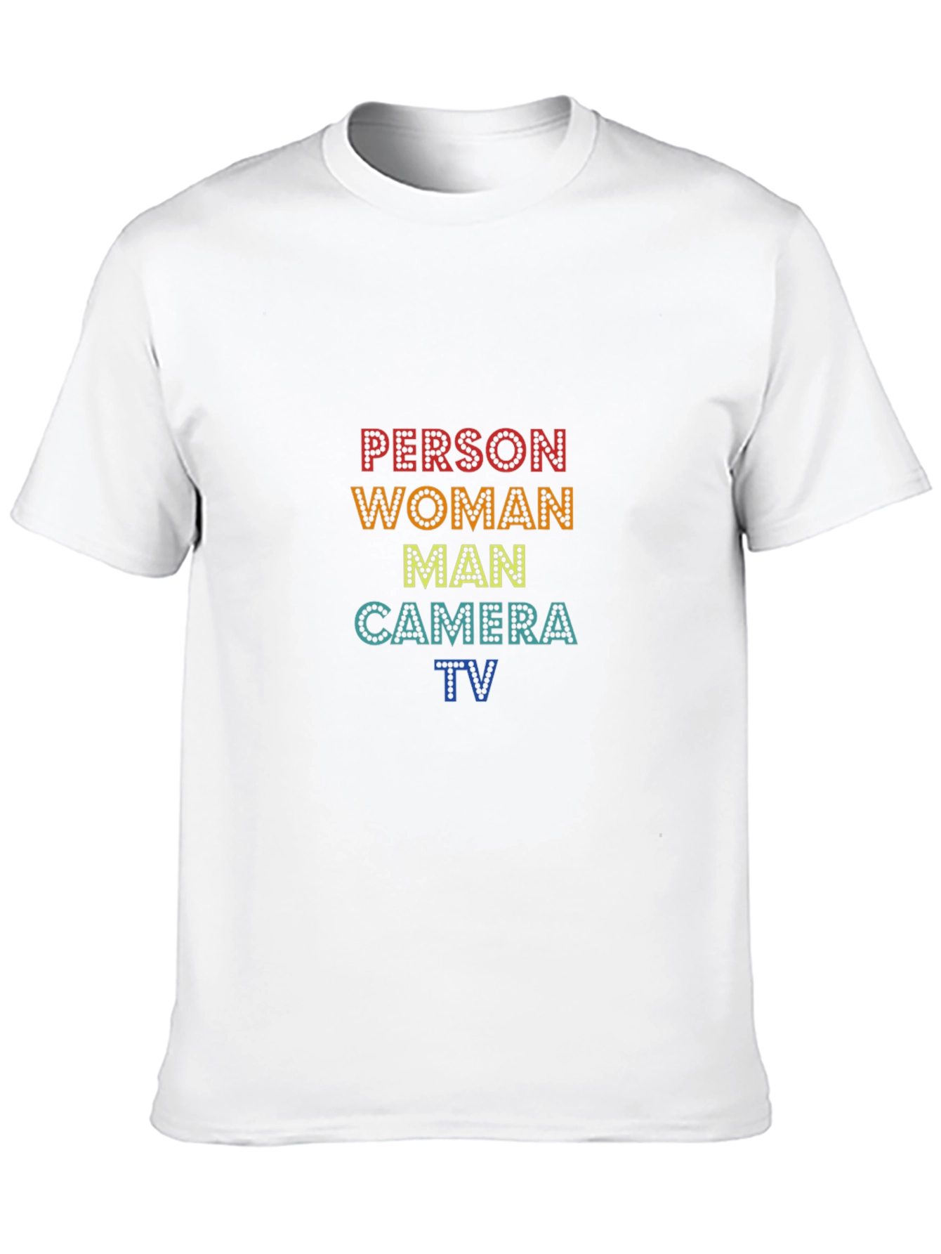 Person Woman Man Camera TV Black T-Shirt