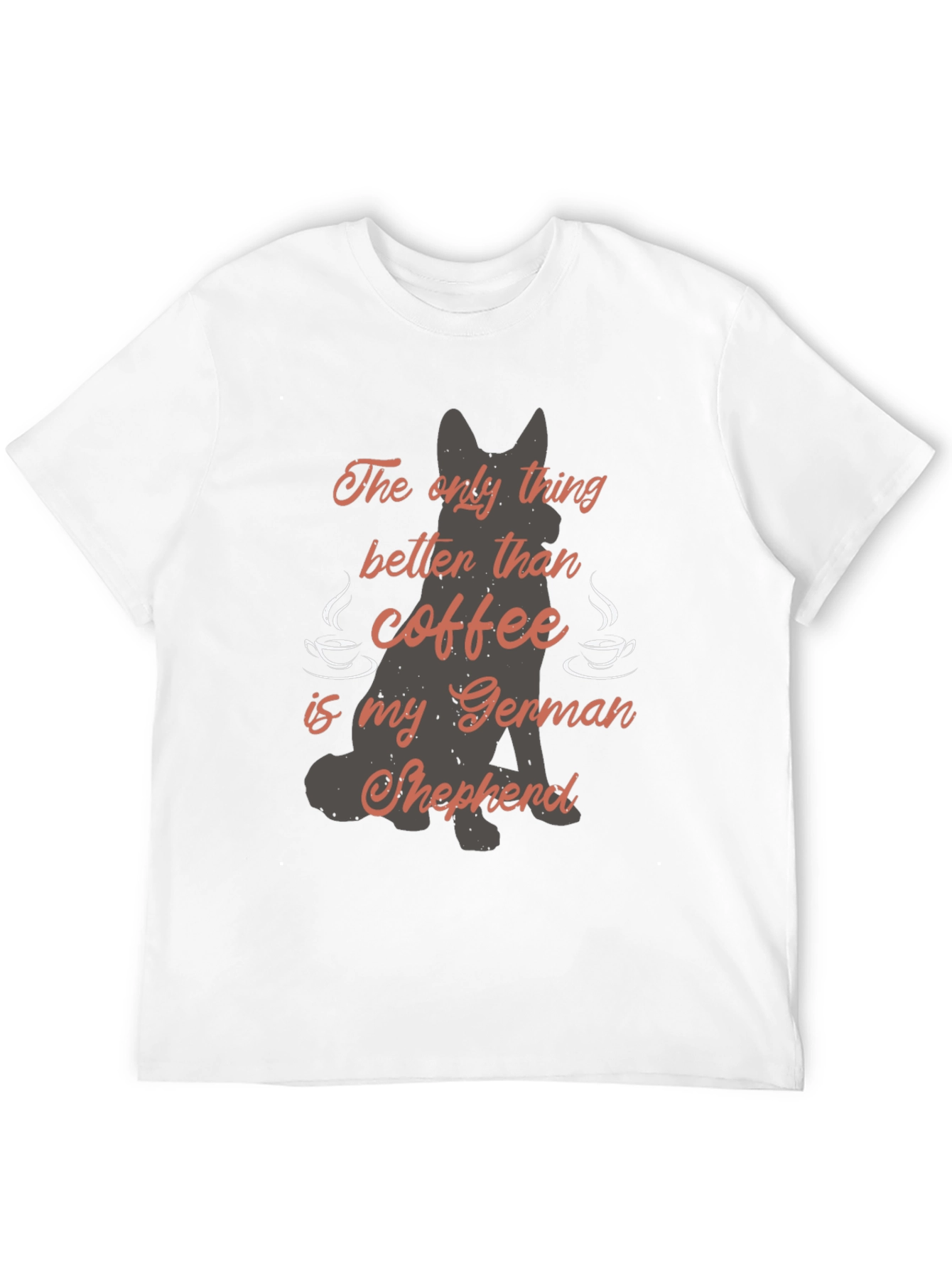 Coffee & German Shepherd Graphic T-Shirt
