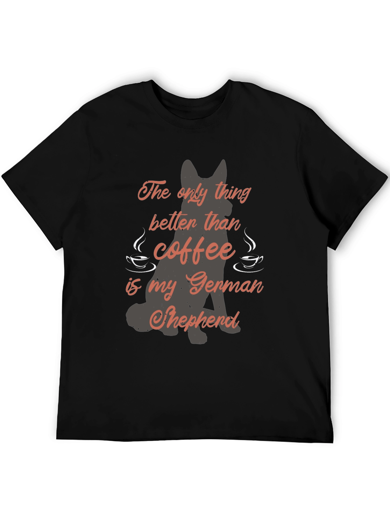 Coffee & German Shepherd Graphic T-Shirt
