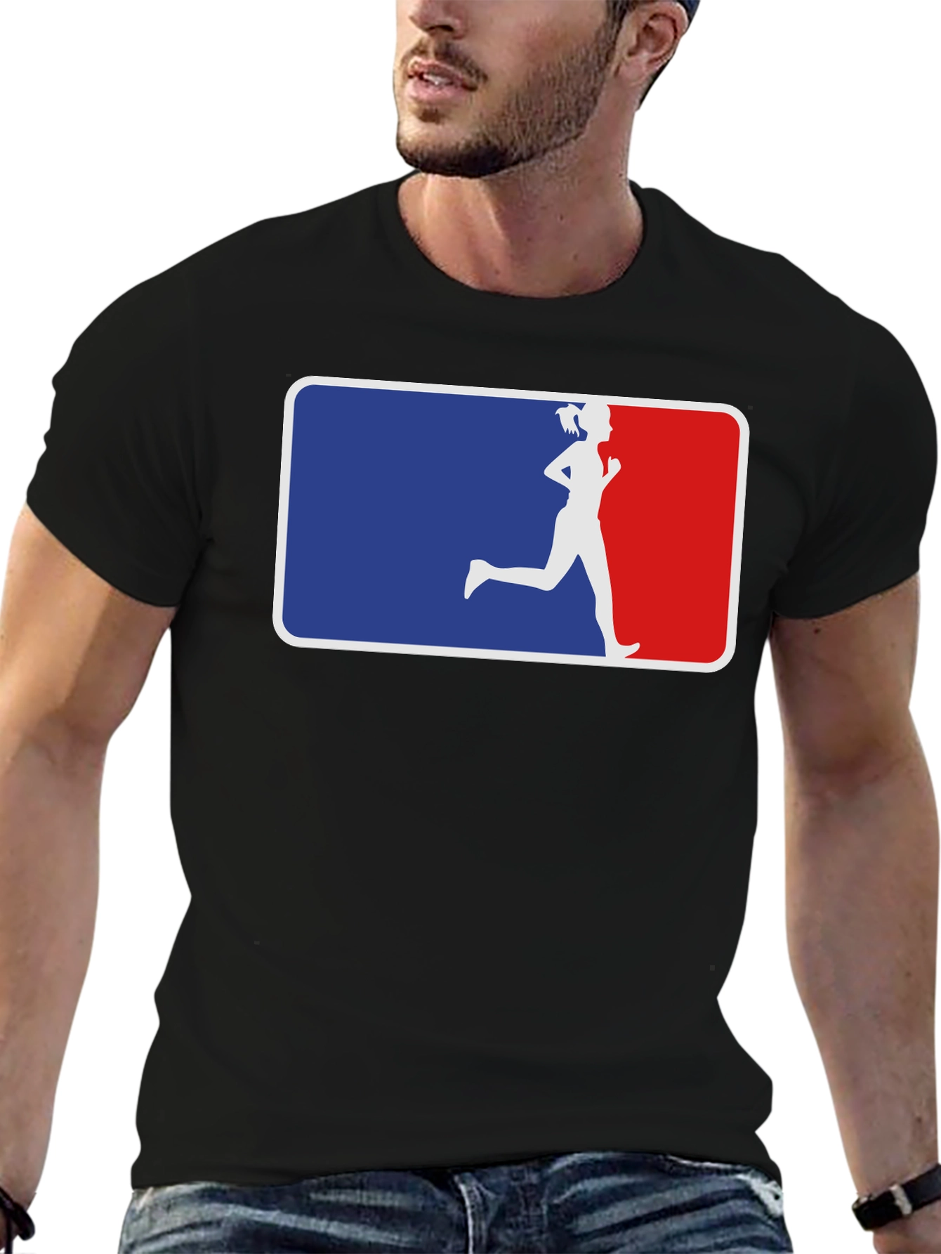 Runner Silhouette Graphic Tee - Athletic Style