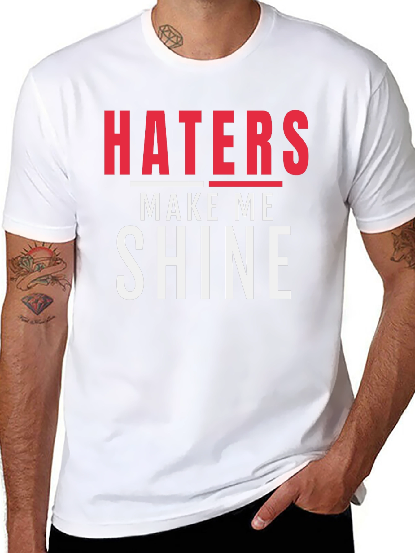 Haters Make Me Shine Black Graphic Tee