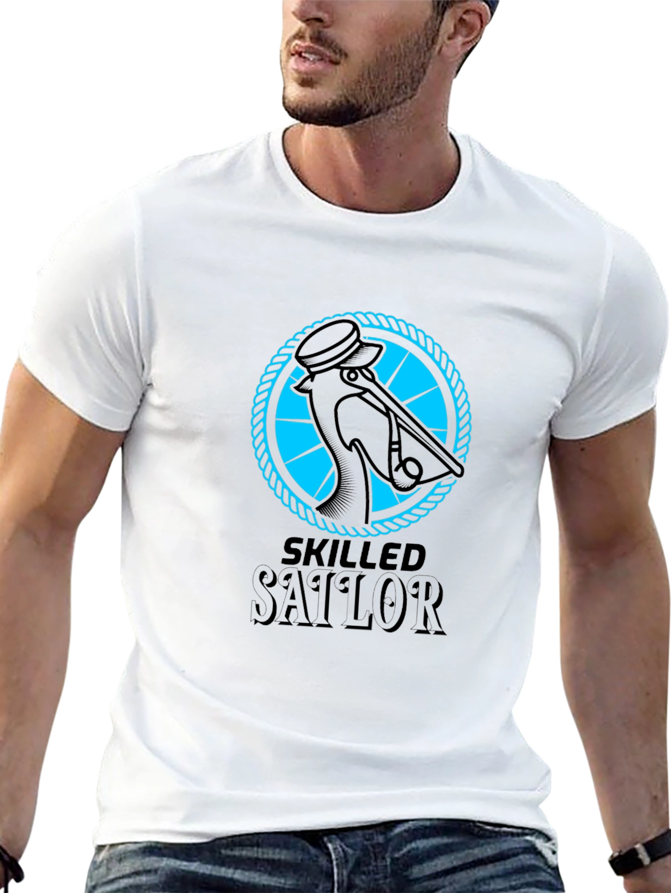 Skilled Sailor Graphic Tee - Black