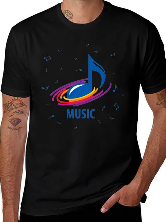 Music Note Graphic Tee - Stylish Casual Wear