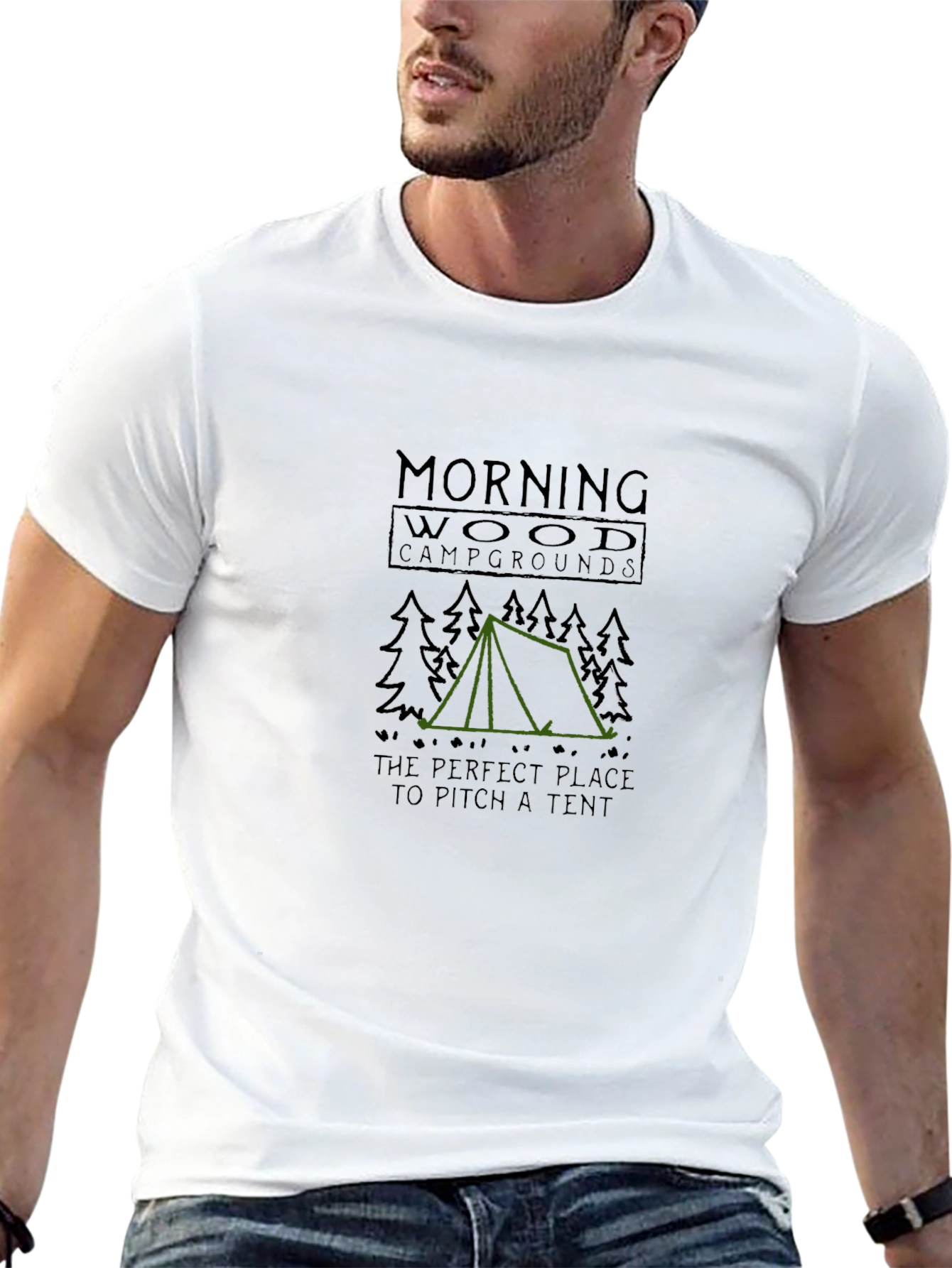 Morning Wood Campgrounds Funny Camping T-Shirt