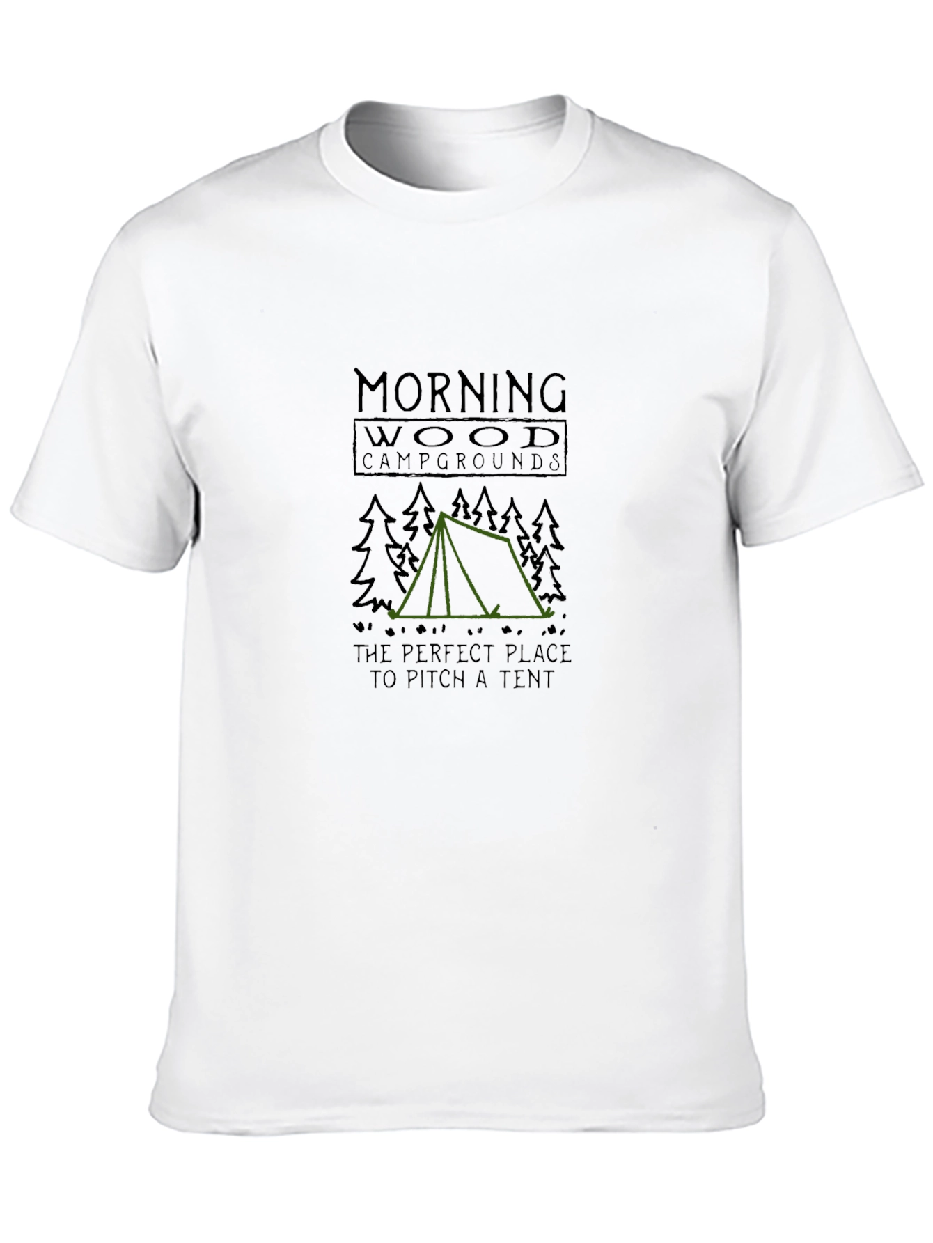 Morning Wood Campgrounds Funny Camping T-Shirt