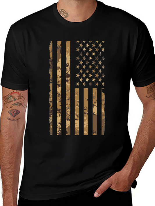 Camouflage American Flag T-Shirt - Patriot Pride